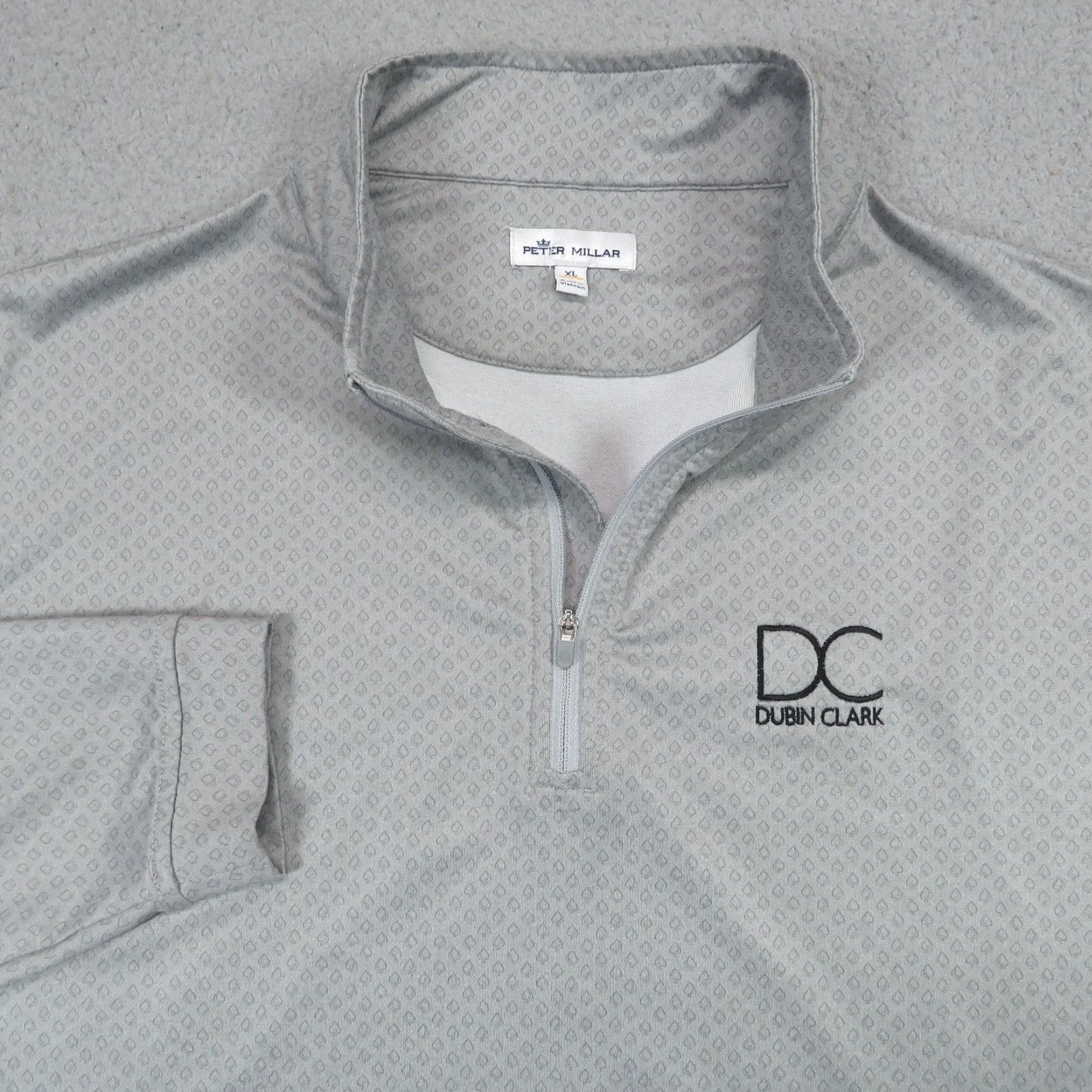 Peter Millar Peter Millar 1/4 Zip Mens XL Grey Sweater Perth Pullover Ace Spades Poker Gamble Size US XL / EU 56 / 4 - 3 Thumbnail