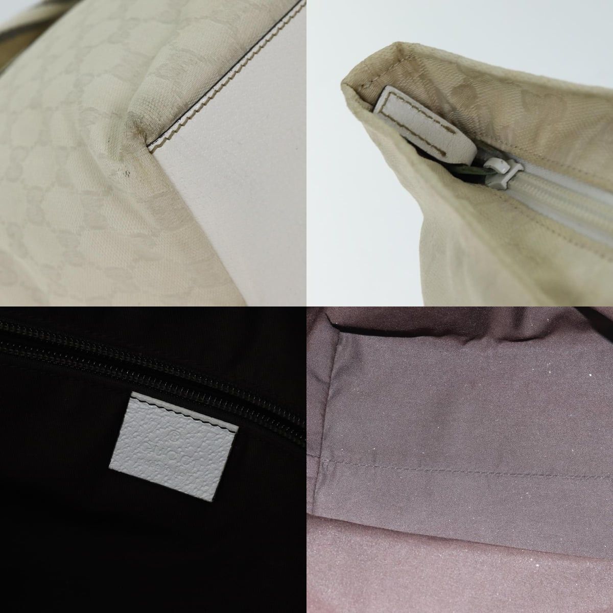 Gucci GUCCI GG Canvas Tote Bag White Size ONE SIZE - 11 Thumbnail