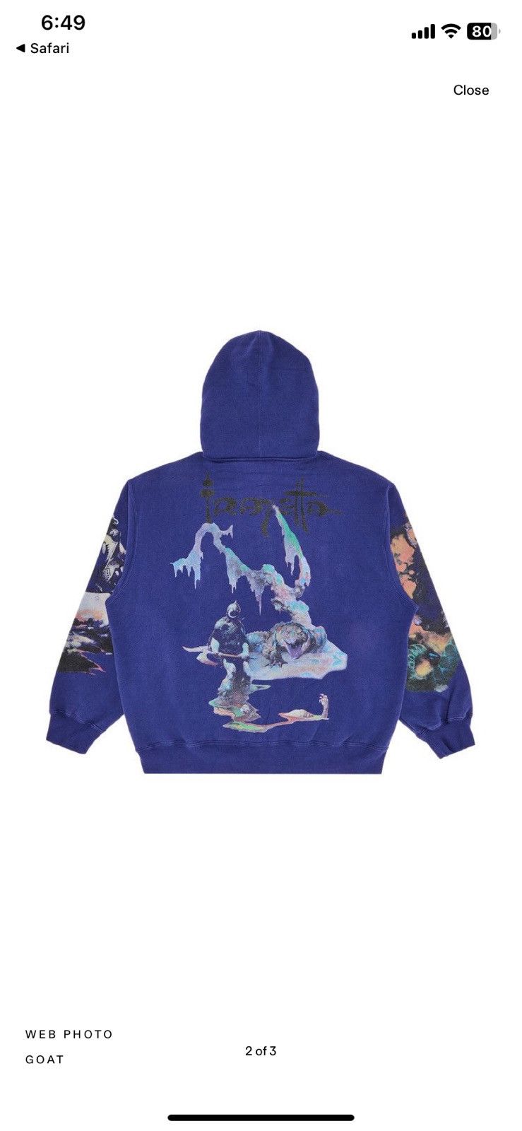 Supreme *RARE* Supreme/Frank Frazetta Zipped Hooded Sweatshirt XXL Size US XXL / EU 58 / 5 - 2 Thumbnail