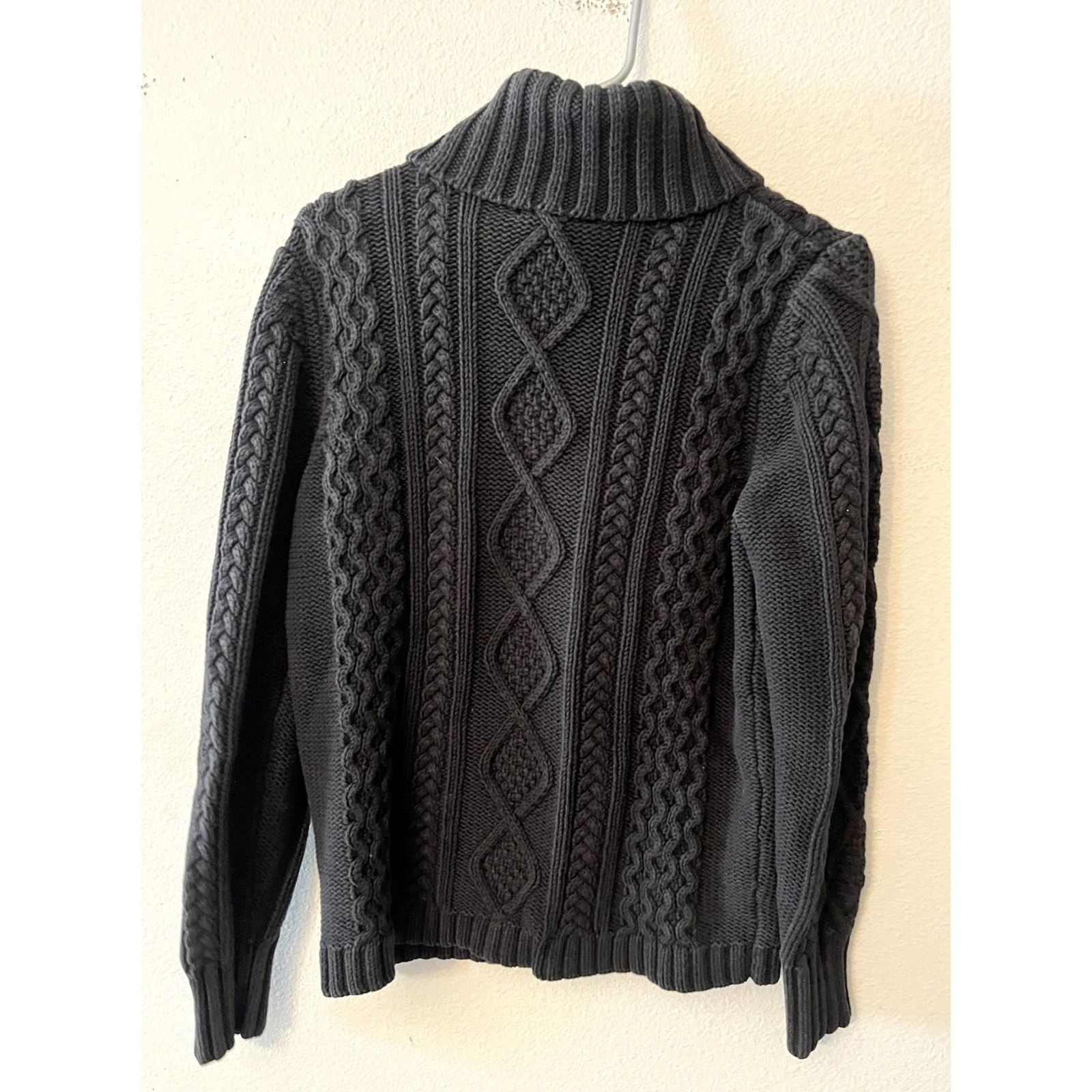 Eddie Bauer Eddie Bauer Sweater Turtleneck Cable-Knit Women L Black Pullover Casual Seasonal Classic Outdoor Preppy Size L / US 10 / IT 46 - 3 Thumbnail