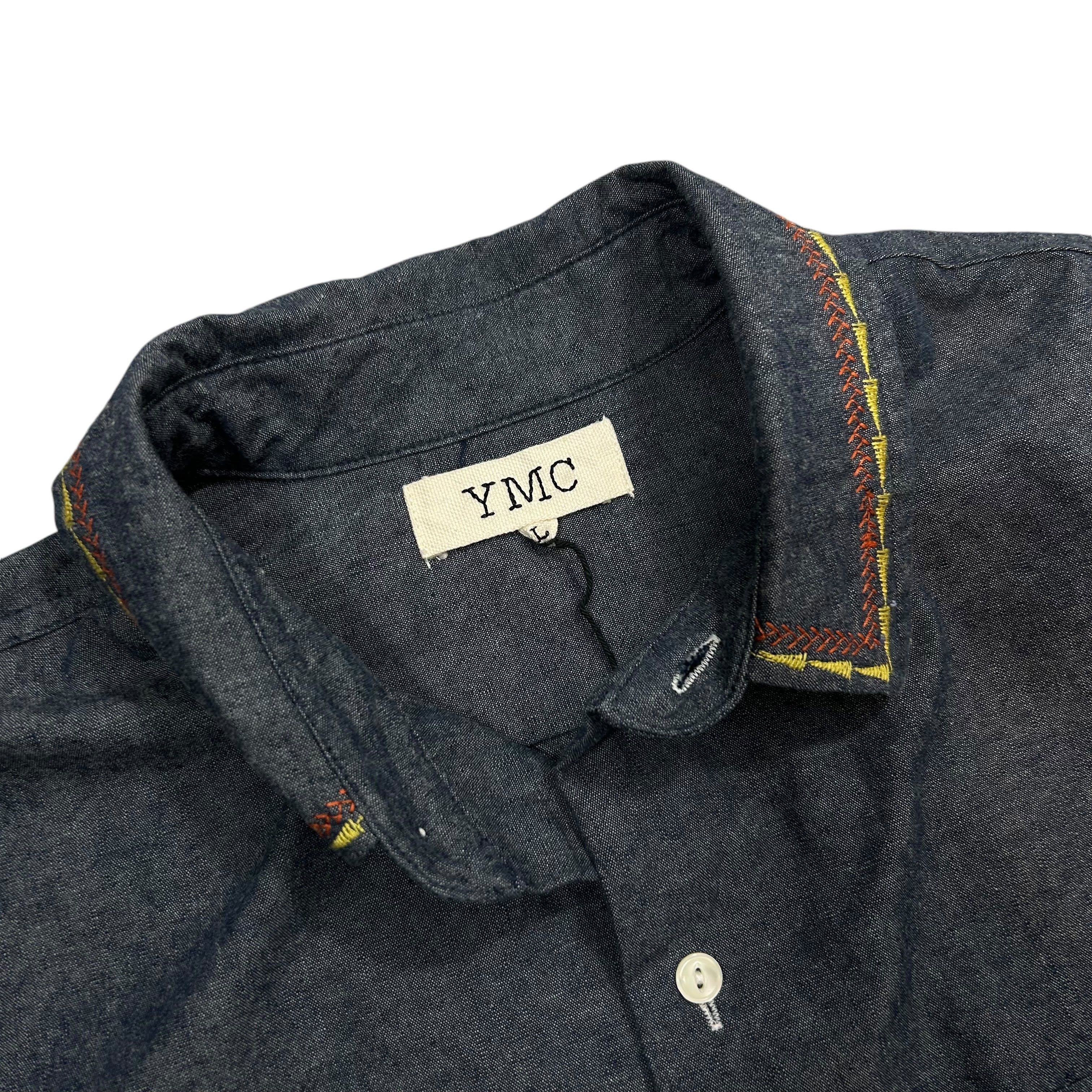 YMC YMC London Blue Chambray Embroidered T-shirt L Size US L / EU 52-54 / 3 - 3 Thumbnail
