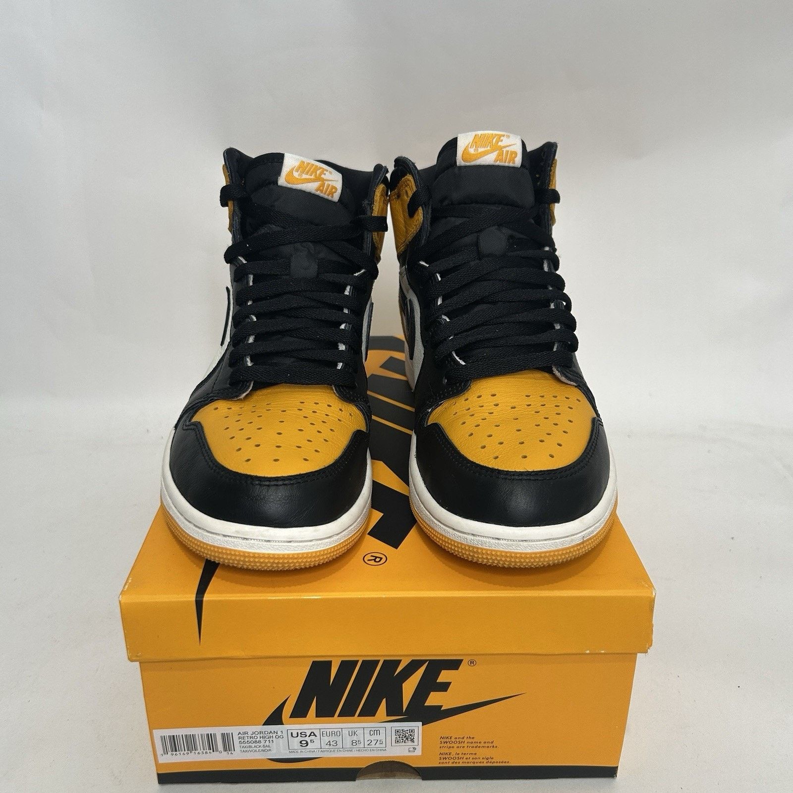 Jordan Brand Nike Air Jordan 1 Retro High OG “Taxi/Black-Sail” Size US 9.5 / EU 42-43 - 2 Thumbnail
