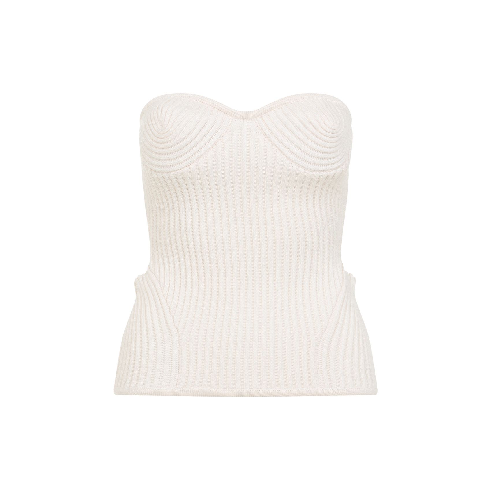 Jean Paul Gaultier Jean Paul Gaultier Merino Wool Ribbed Stretch Corset Size XS / US 0-2 / IT 36-38 - 1 Thumbnail