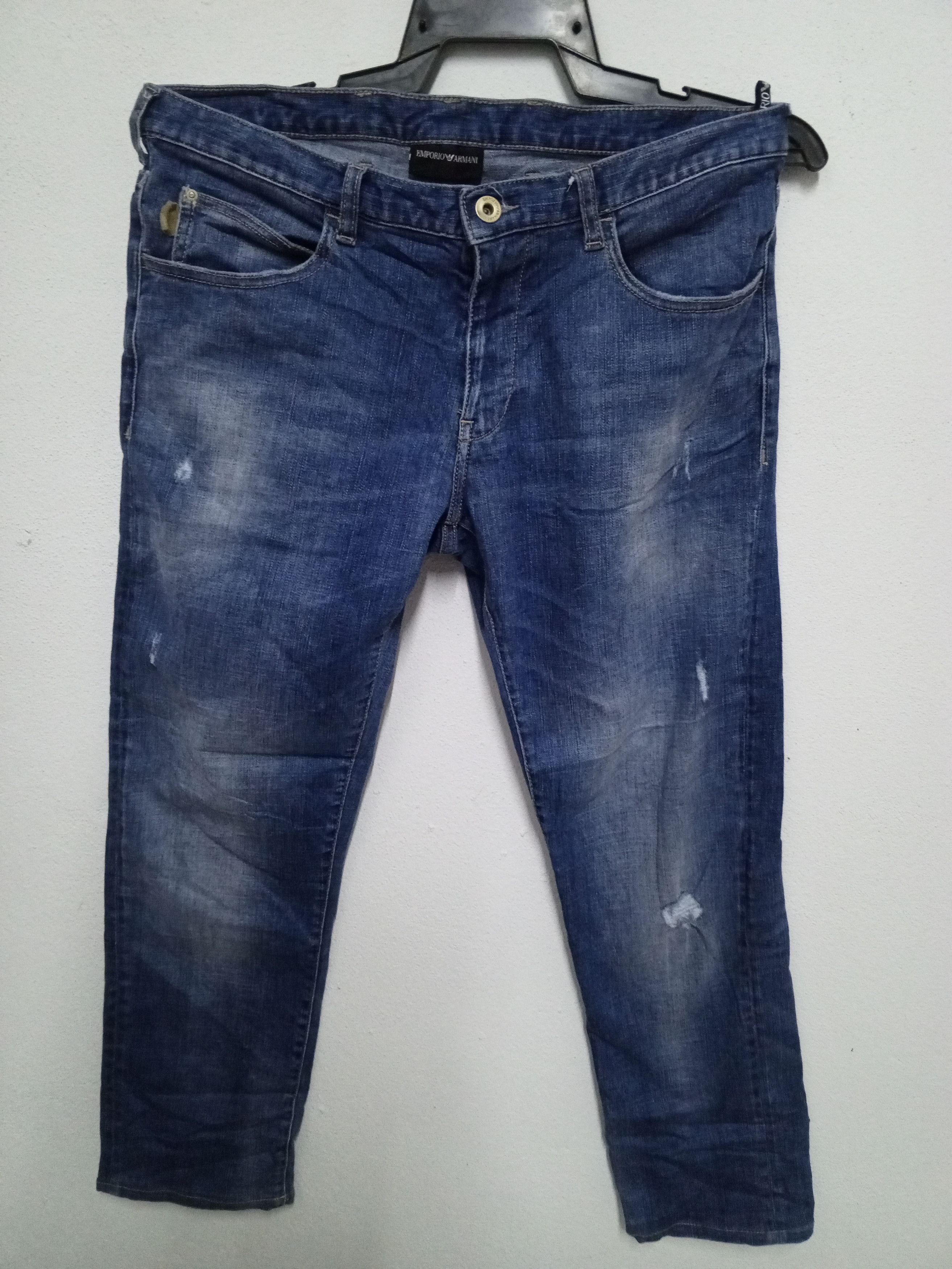 Emporio Armani × Vintage EMPORIO ARMANI JEANS BLUE Size US 34 / EU 50 - 1 Thumbnail