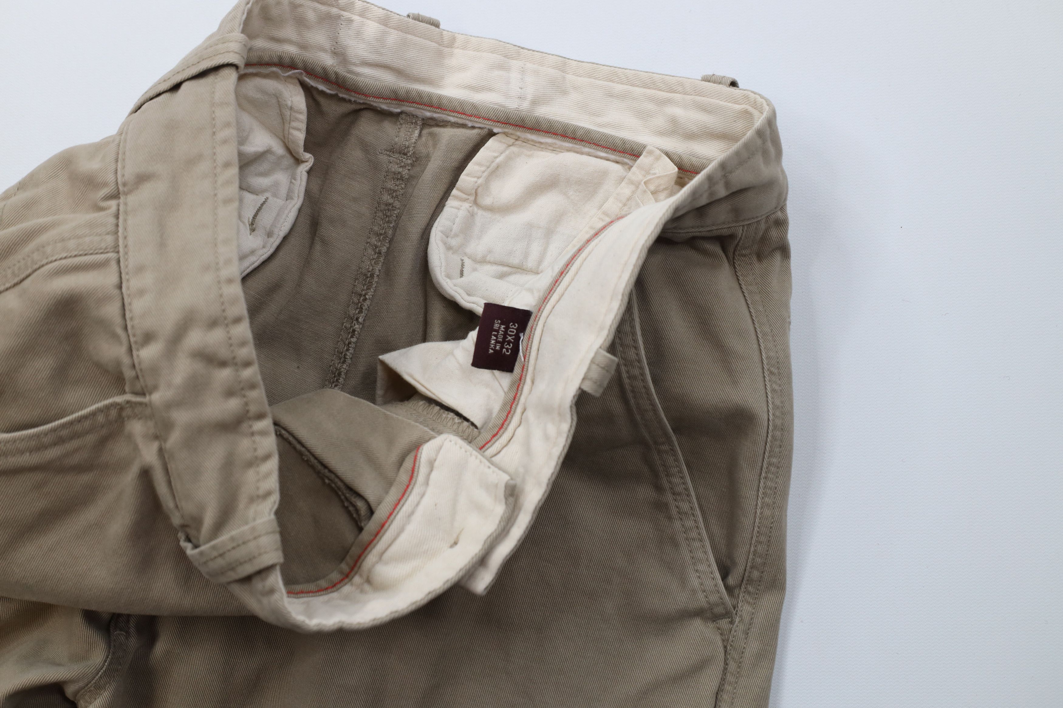 Vintage Vintage 90s Y2K Streetwear Wide Leg Cargo Pants Khaki Tan Size US 30 / EU 46 - 10 Thumbnail
