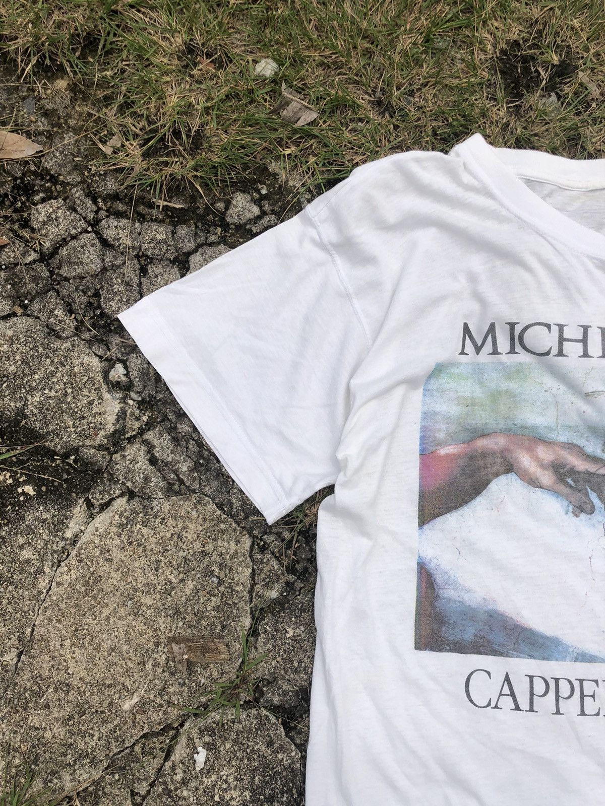 Vintage Vintage Art Michelangelo Cappella Sistina Roma Tshirt Size US L / EU 52-54 / 3 - 5 Thumbnail