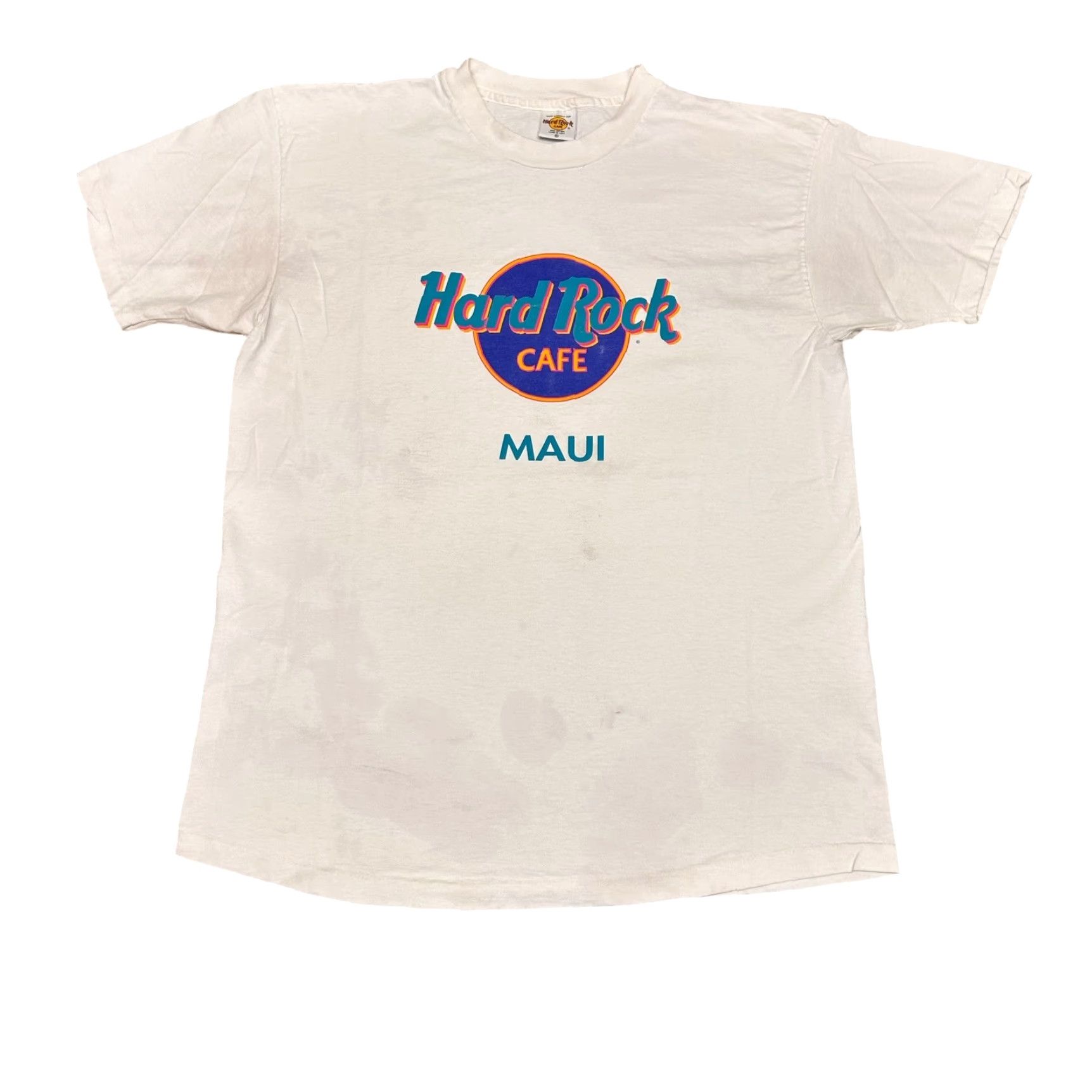Hard Rock Cafe VINTAGE Hard Rock Cafe Maui Shirt Adult Large White 1990s Graphic Tee Mens Size US L / EU 52-54 / 3 - 2 Thumbnail