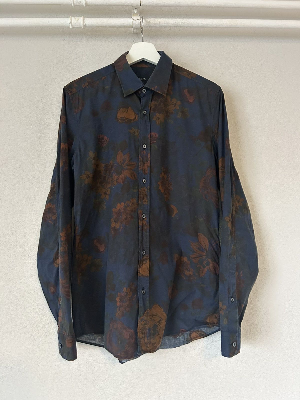 Gucci Gucci Slim Fit Floral Shirt Size US M / EU 48-50 / 2 - 1 Thumbnail