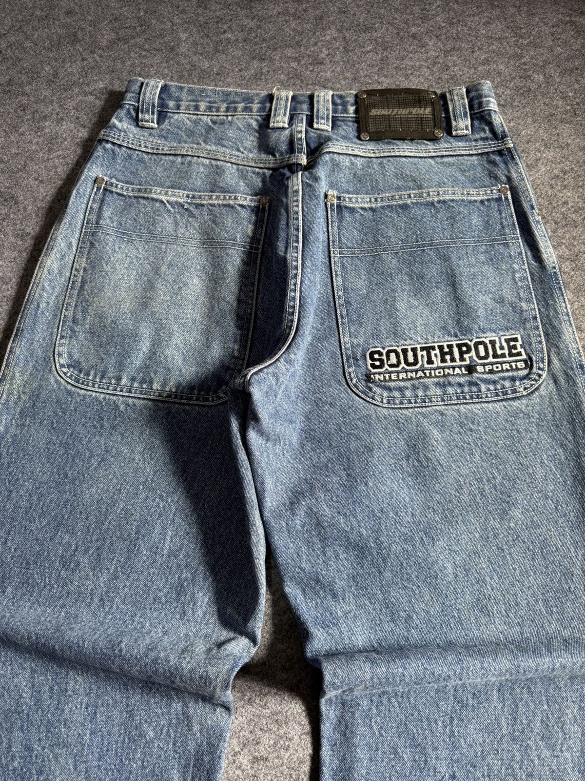 Vintage South Pole Massive Baggy Embroidered Rap Skate Y2k Jeans Size US 32 / EU 48 - 3 Thumbnail