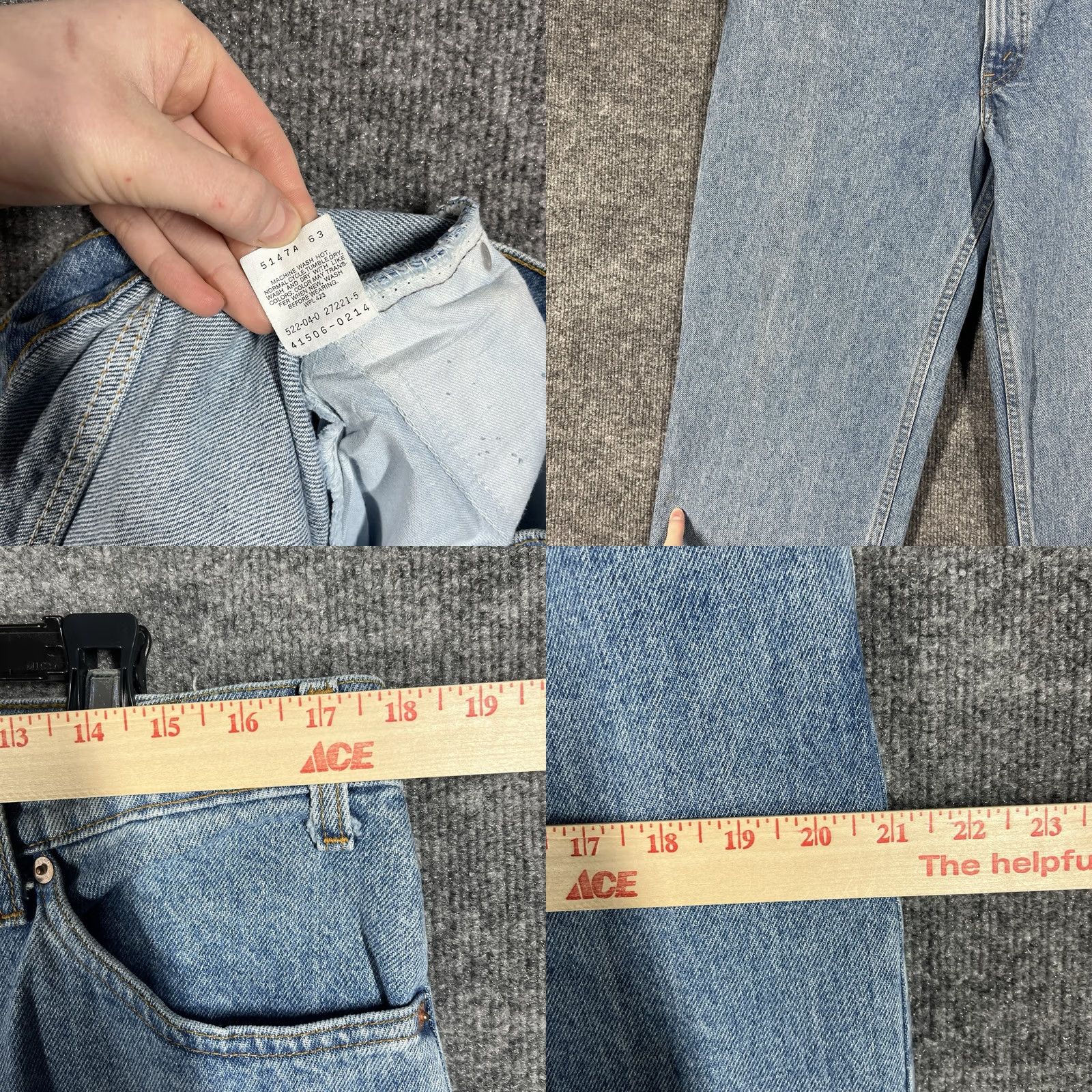 Levi's VINTAGE Levi's 506 Jeans Blue 35x30 Stonewashed USA Mens Size US 35 - 9 Thumbnail