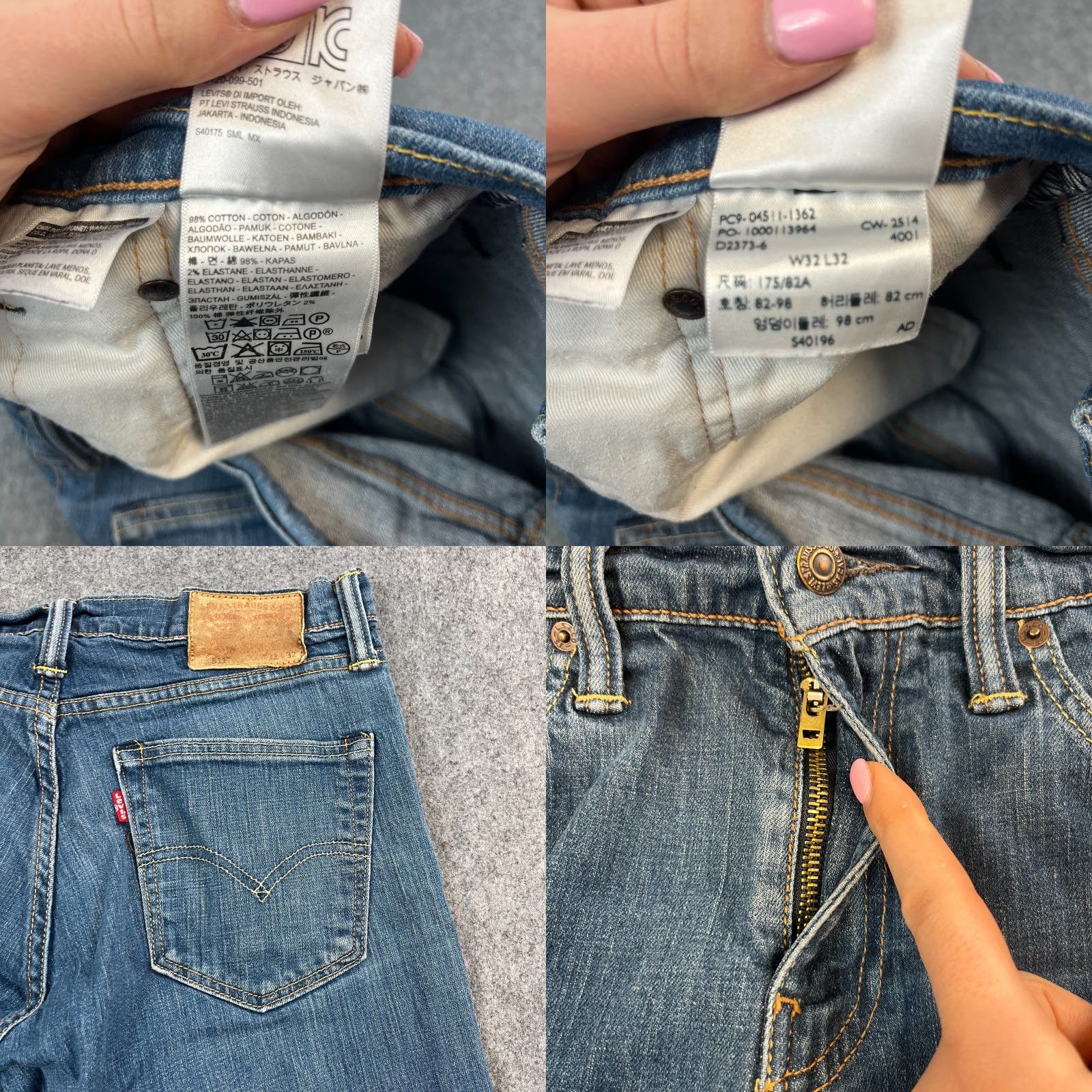 Levi's Levi's Jeans 511 Slim Tapered Denim Zip Fly 30 Regular Men Dark Blue 5-Pocket Size US 30 / EU 46 - 8 Thumbnail