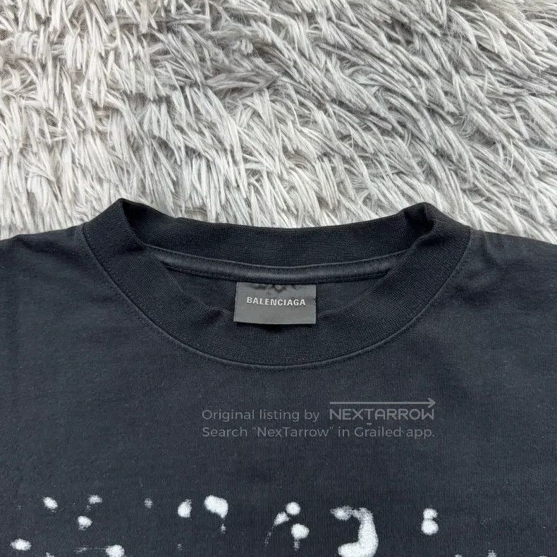 Balenciaga Balenciaga Blurred Text Short Sleeve T-Shirt Size US S / EU 44-46 / 1 - 4 Thumbnail