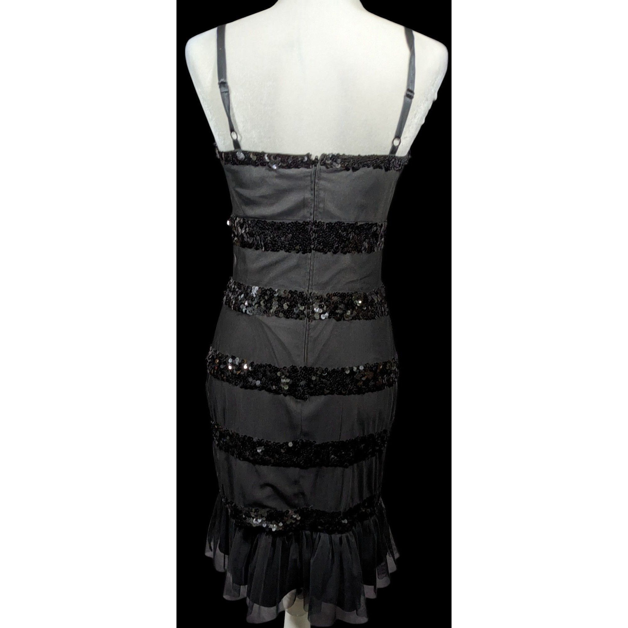 Betsey Johnson Betsey Johnson Evening Black Sequin Striped Dress Size 6 Size M / US 6-8 / IT 42-44 - 13 Thumbnail