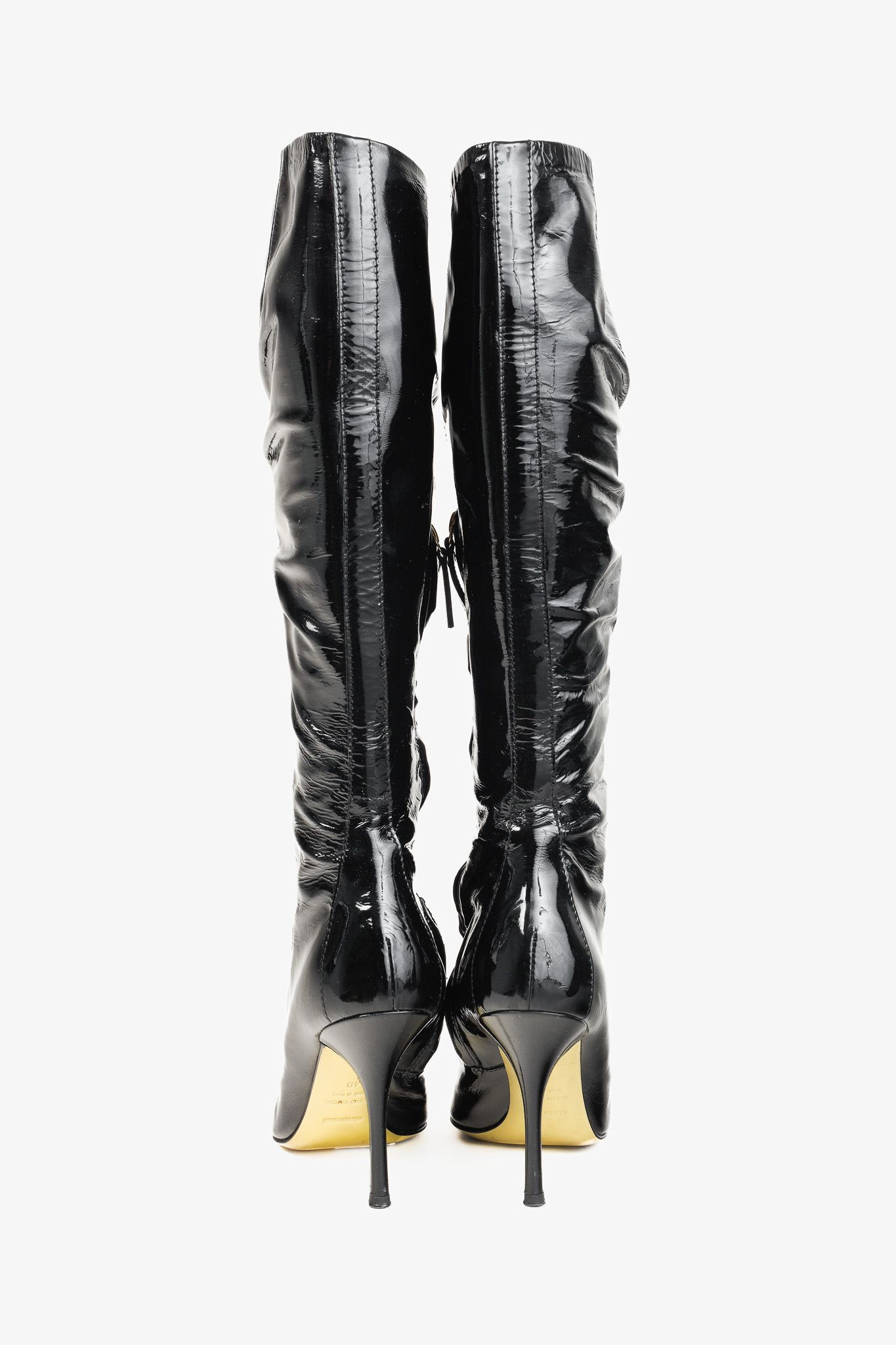 Roberto Cavalli Roberto Cavalli Patent Leather Snake-Heads Stiletto Boot Size US 9.5 / IT 39.5 - 2 Thumbnail