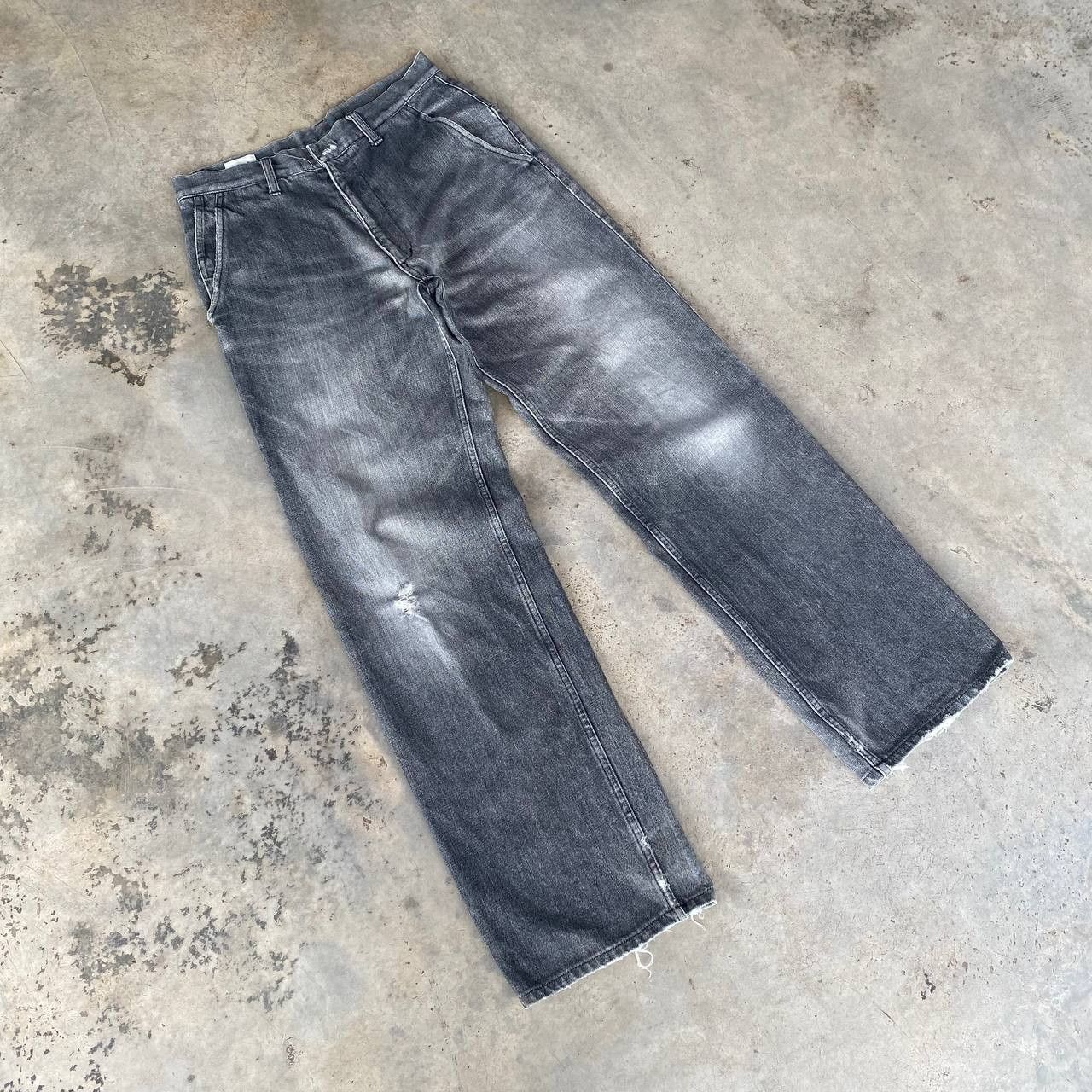 Takeo Kikuchi BJ6-19 VTG JAPAN TAKEO KIKUCHI DISTRESSED FADED GREYWASH Size US 29 - 7 Thumbnail