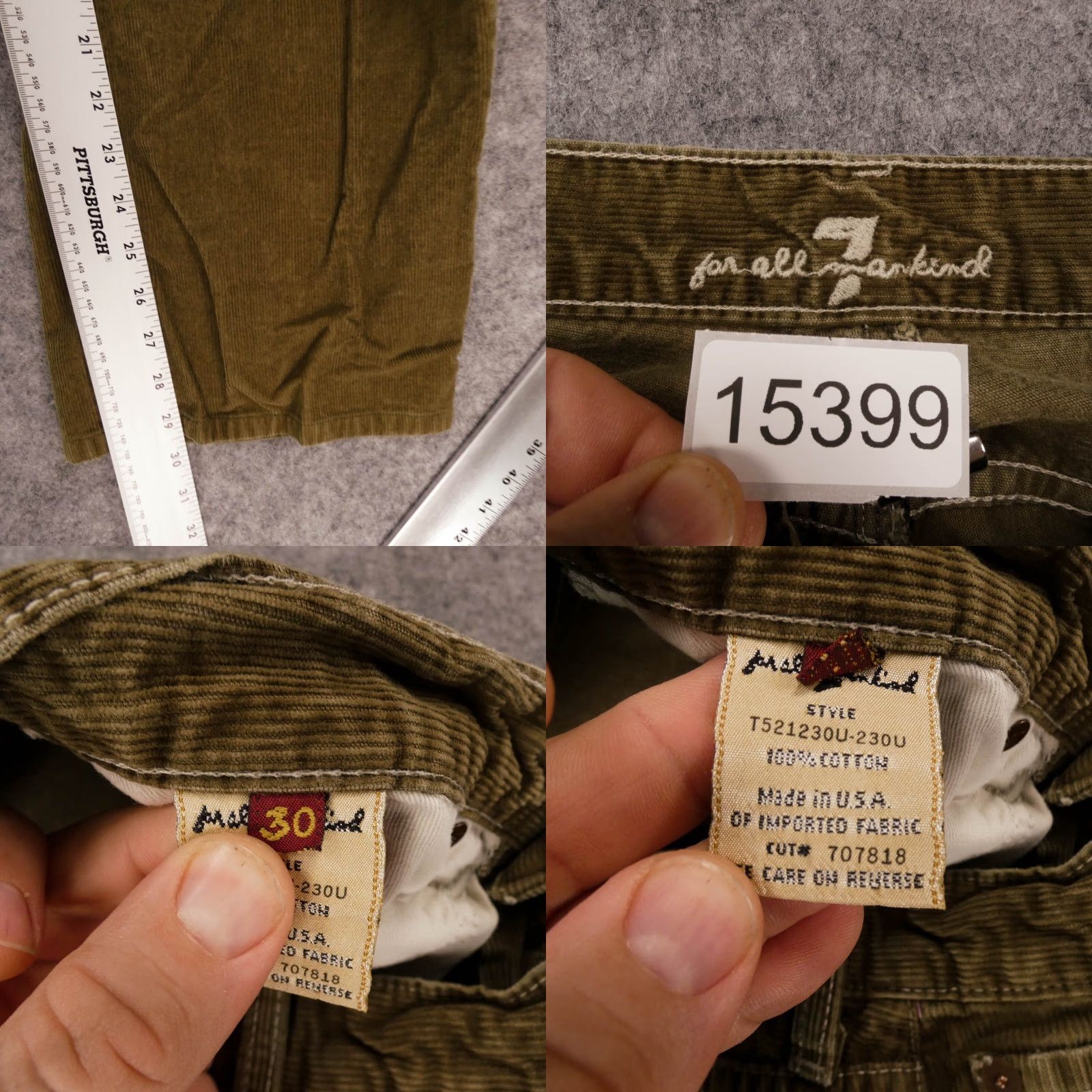 7 For All Mankind VINTAGE Size 30" / US 8 / IT 44 - 8 Thumbnail