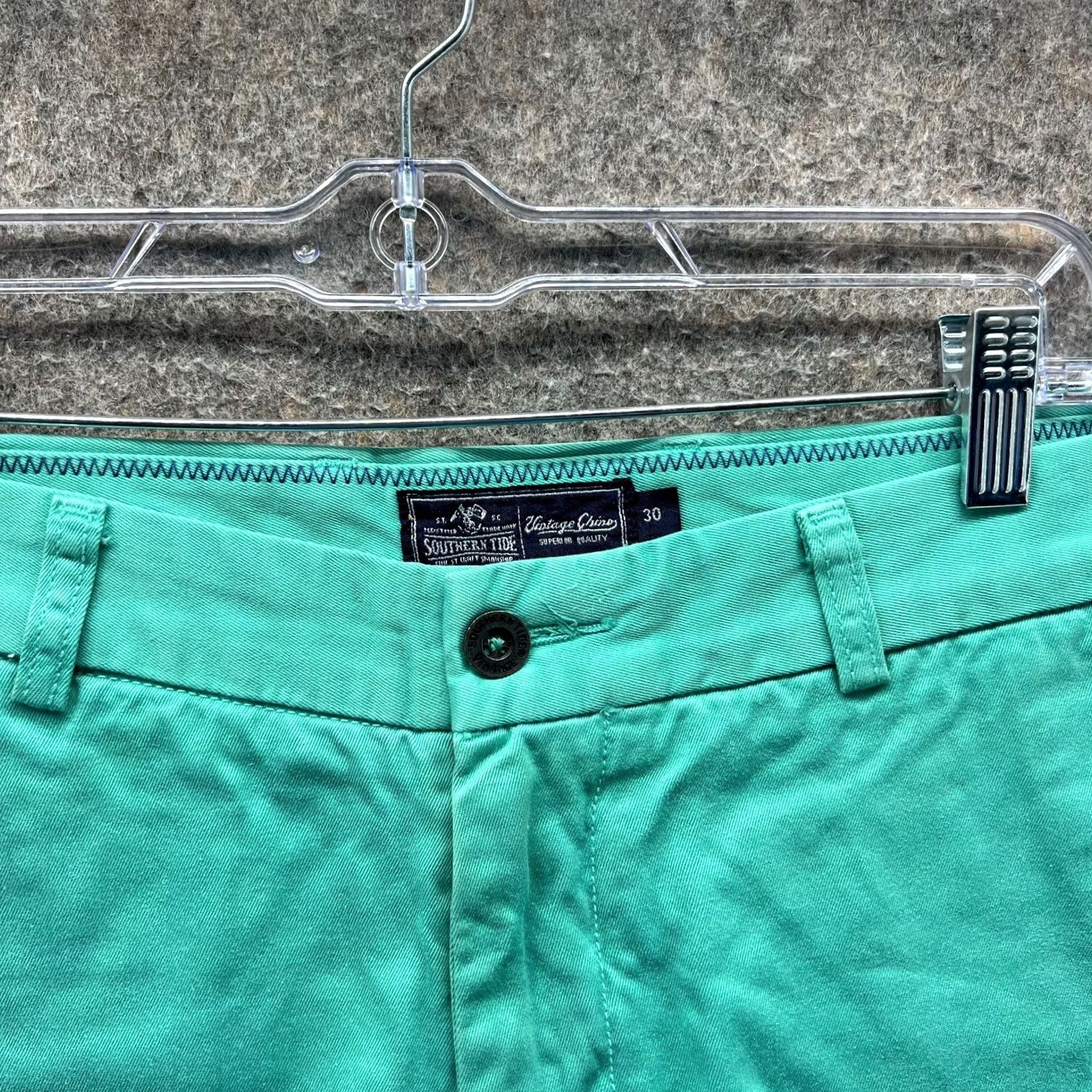 Southern Tide VINTAGE Southern Tide Shorts Mens 30 Chino Flat Front Canvas Cotton Blue N/A (adjusted) Size US 30 / EU 46 - 5 Thumbnail
