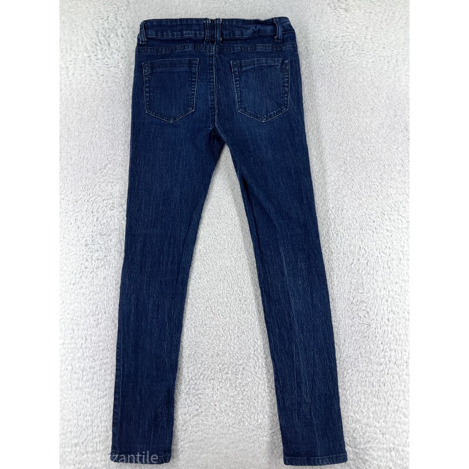 Denime VINTAGE American Style Jeans Skinny Pants Womens 11 Dark Wash Blue Denim Stretch Size 32" / US 10 / IT 46 - 2 Thumbnail