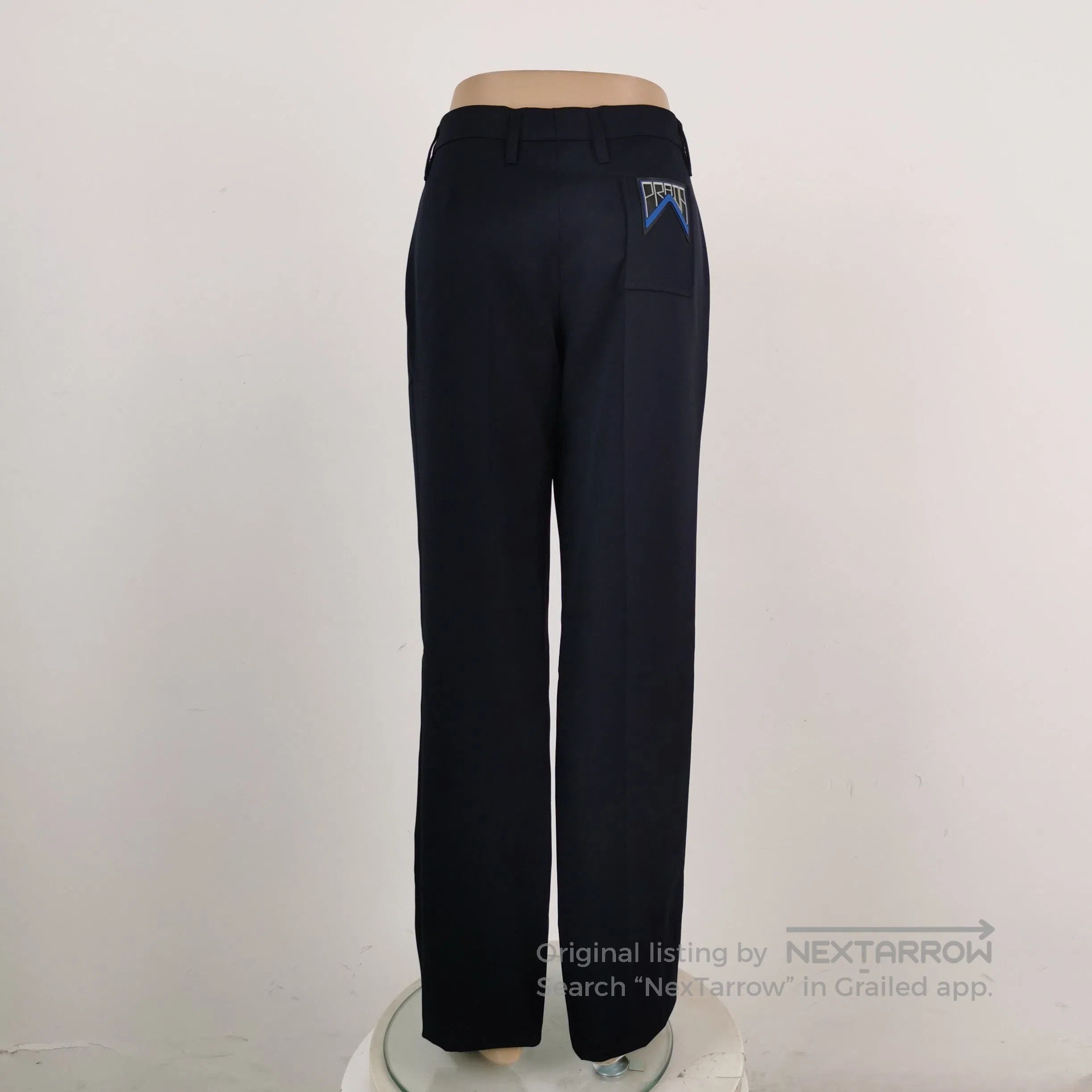 Prada Prada Cotton Logo Trousers in Size 4. Size 39" - 2 Thumbnail