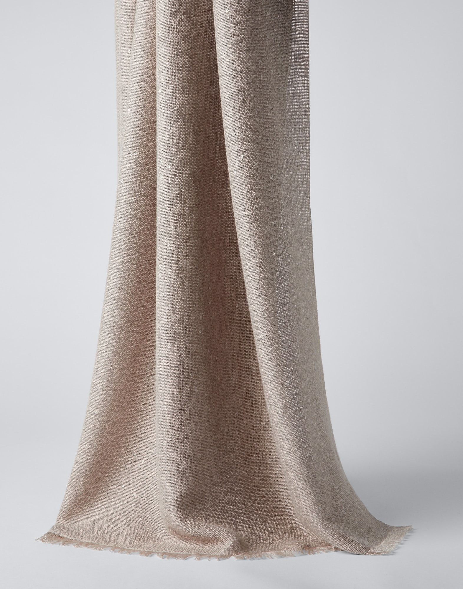 Brunello Cucinelli o1la1rc1a0325 Size: OS/Diamond Scarf in Beige Size ONE SIZE - 1 Thumbnail