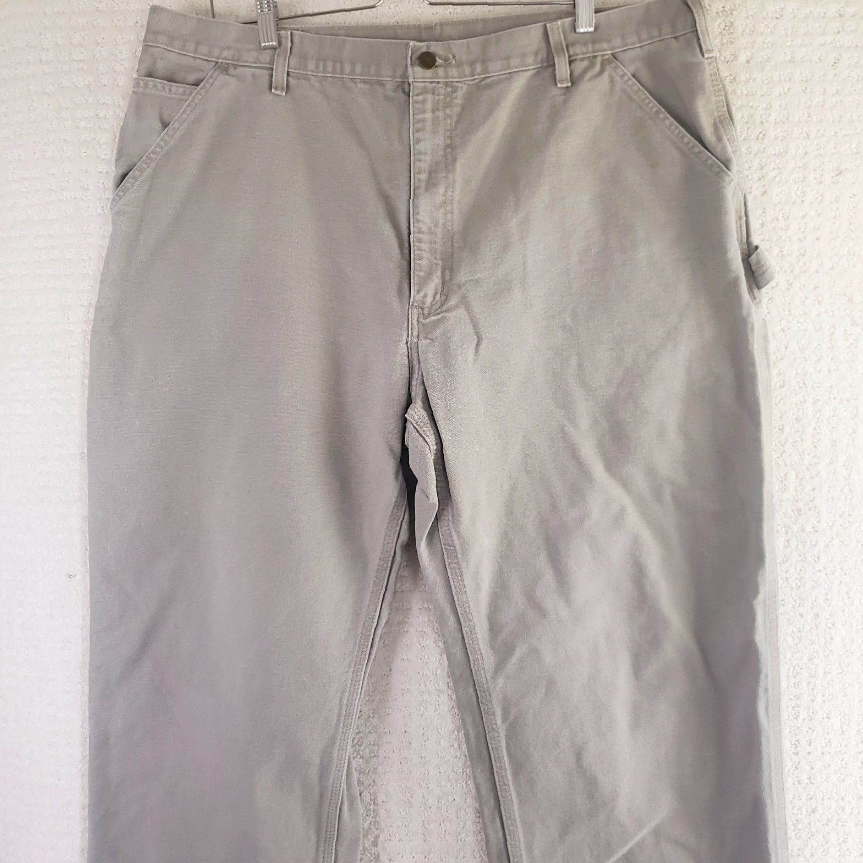 Carhartt VINTAGE? No — Carhartt B11 DES Work Pants Desert Khaki Dungaree Fit Carpenter Canvas 42x32.5 Size US 42 / EU 58 - 2 Thumbnail