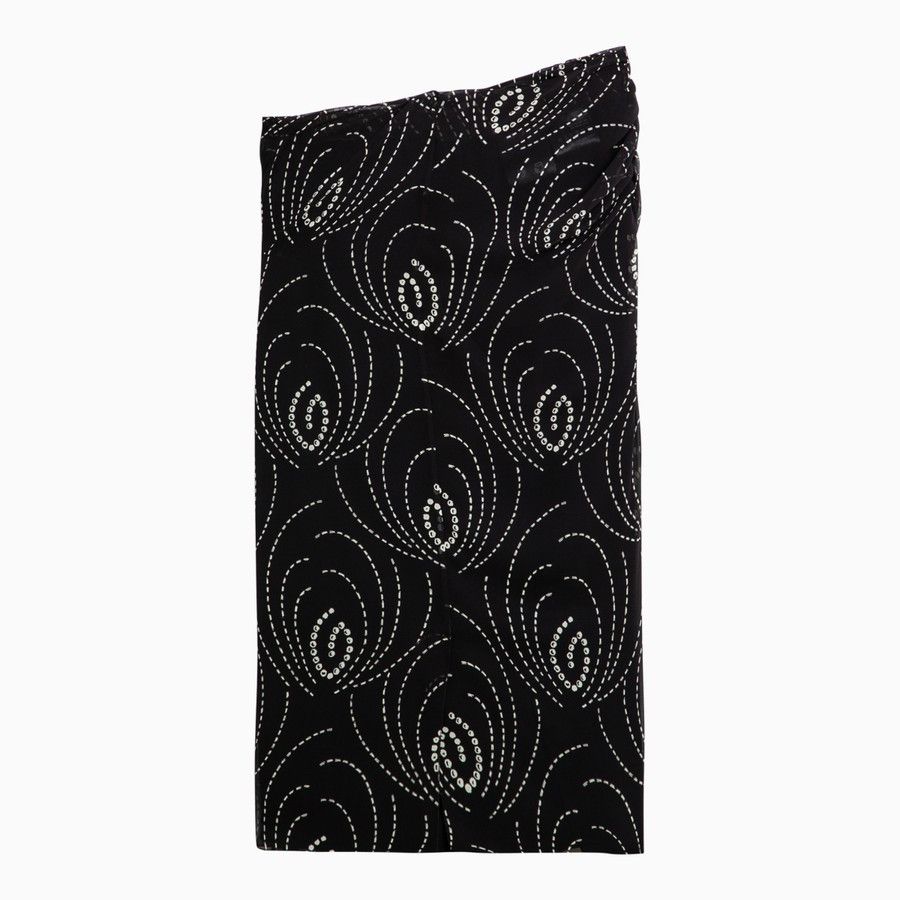 Prada o1d2blof0924 Printed Skirt in Black Size 26" / US 2 / IT 38 - 2 Thumbnail