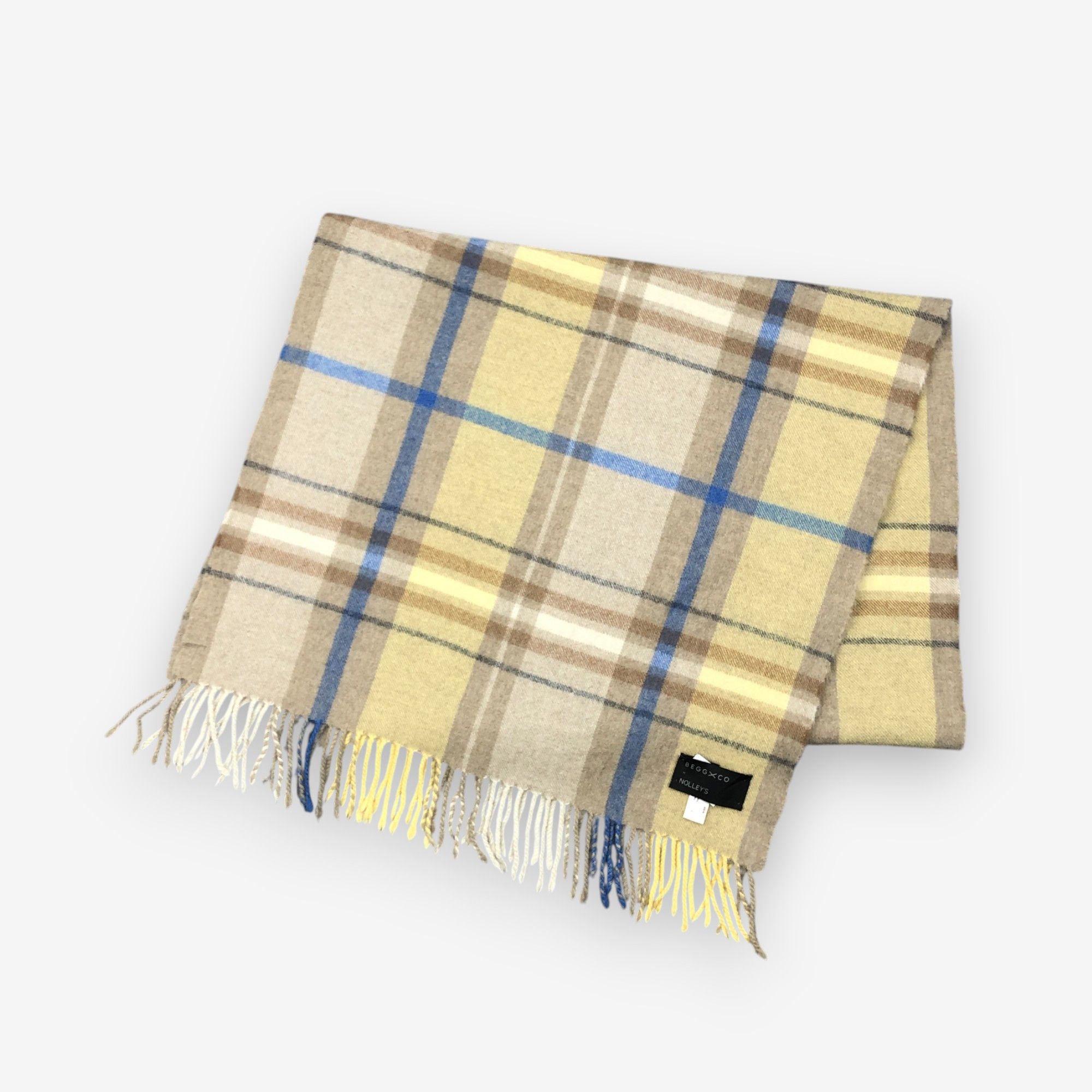 Begg x Co Vintage BEGG X CO Scarf Muffler Wool Plaid Scarves Size ONE SIZE - 3 Thumbnail