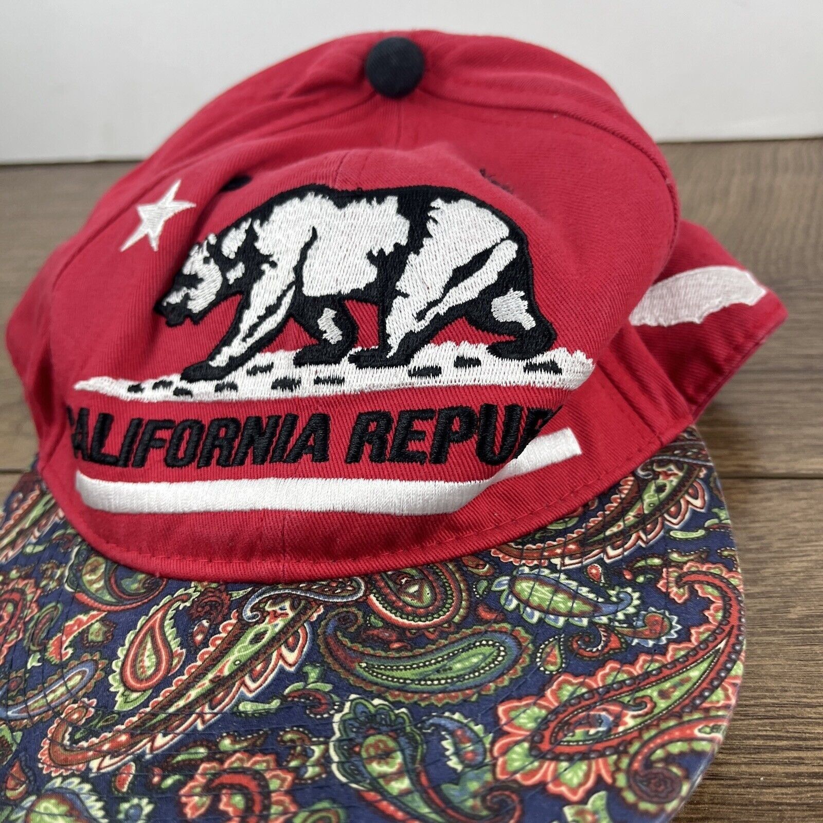 Other California Republic Hat Red Cali Bear Red Hat Adjustable Sna Size ONE SIZE - 6 Thumbnail