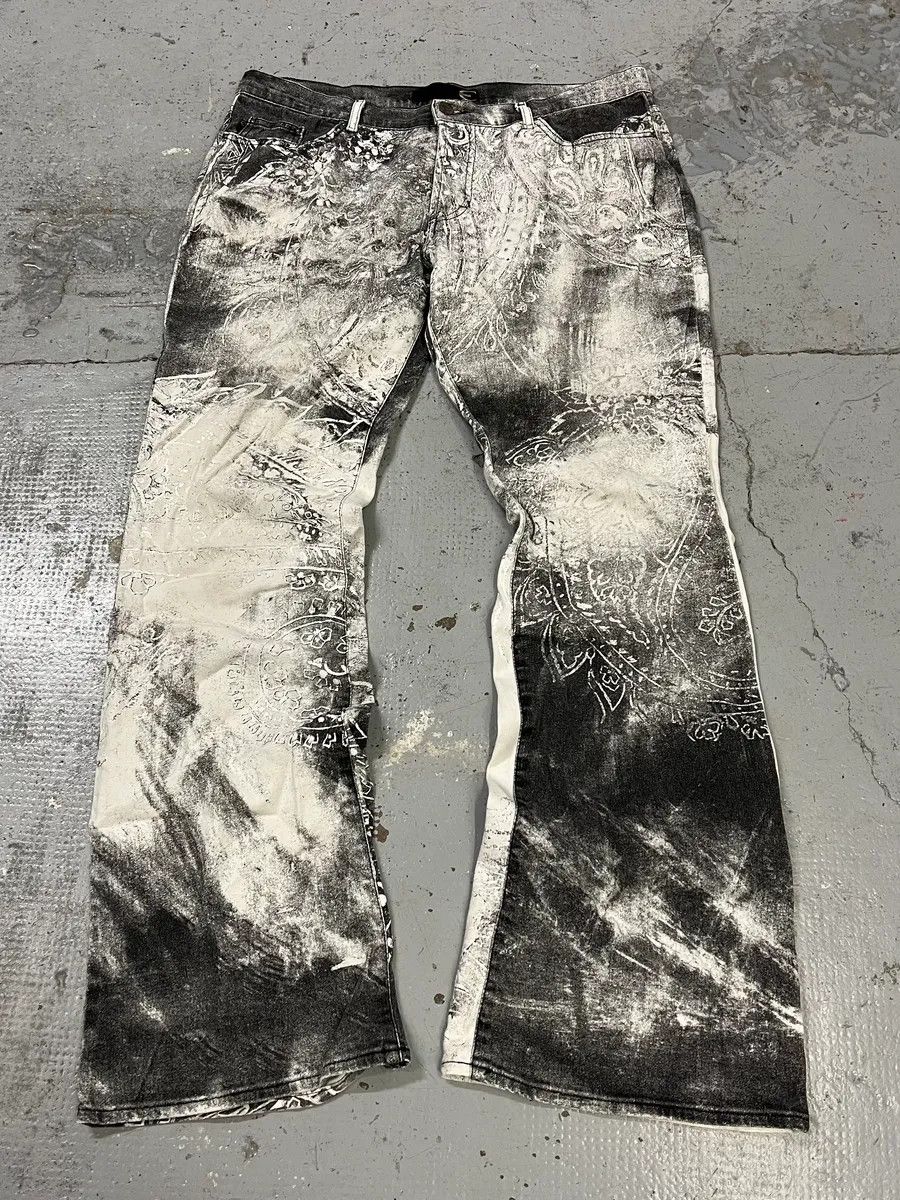 Just Cavalli AW2003 Cavalli Spiritual Astro Black & White Pants Size 31" - 1 Thumbnail