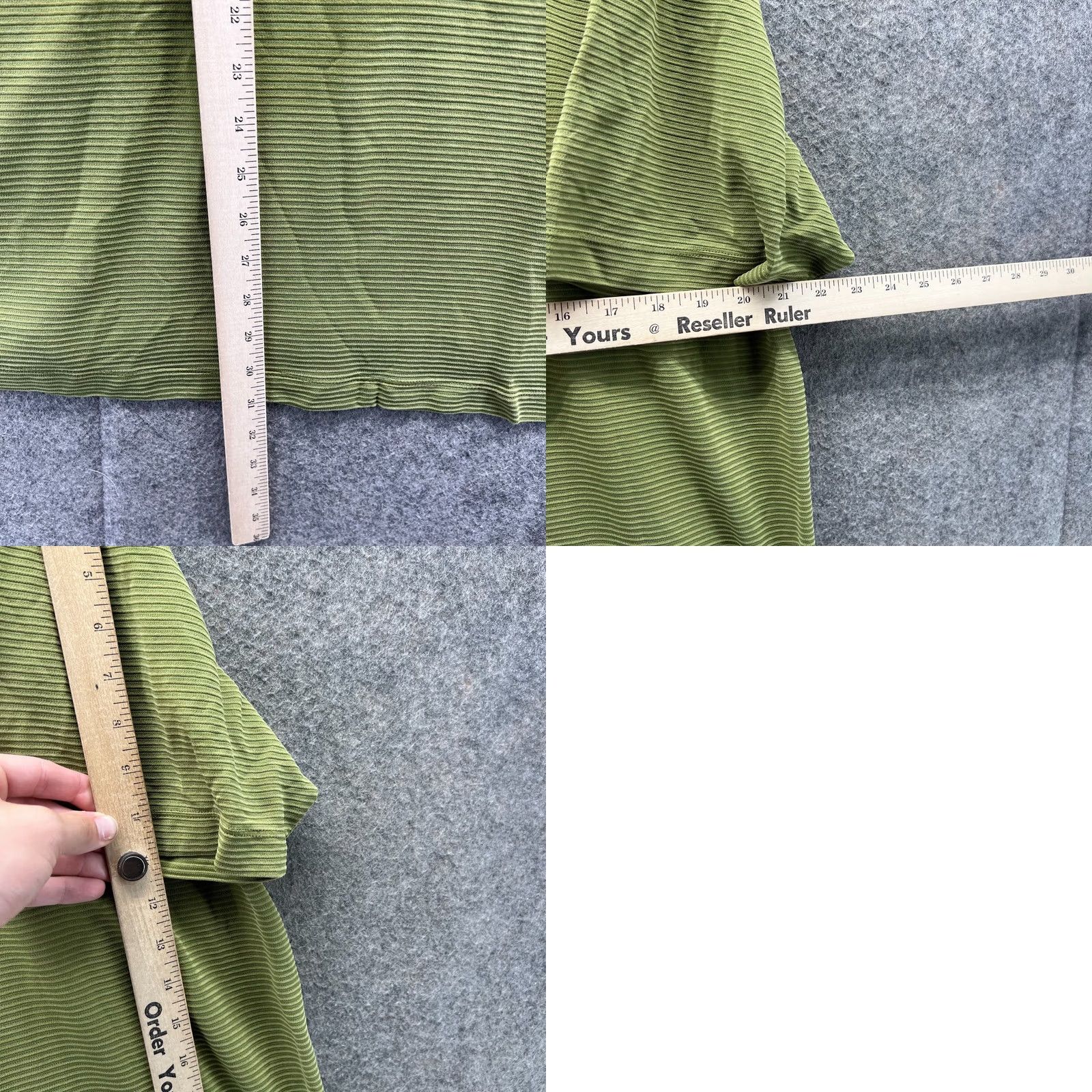 Tommy Bahama Tommy Bahama Polo Shirt Mens XL Green Solid Short Sleeve Button Neckline Collared Regular Fit Shirt Polo Size 46R - 8 Thumbnail