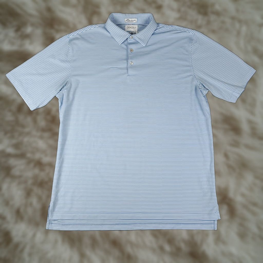 Peter Millar Peter Millar Polo Shirt Mens XL Blue Striped Summer Comfort Golf Short Sleeve Size US XL / EU 56 / 4 - 1 Thumbnail