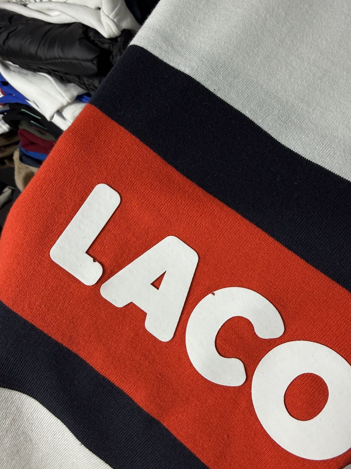 Lacoste NWT Lacoste Live T Shirt White Stripe Logo France Size M Size US M / EU 48-50 / 2 - 12 Thumbnail
