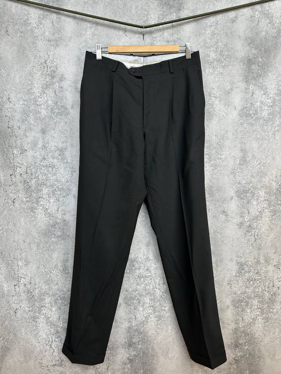 Yves Saint Laurent Yves Saint Laurent Pour Homme Black Wool Suit Made in France Size 42R - 2 Thumbnail
