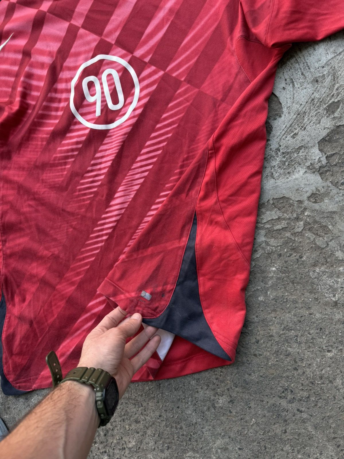 Nike Vintage Y2K Nike Total 90 Soccer Drill Jersey Blokecore Size US L / EU 52-54 / 3 - 9 Thumbnail