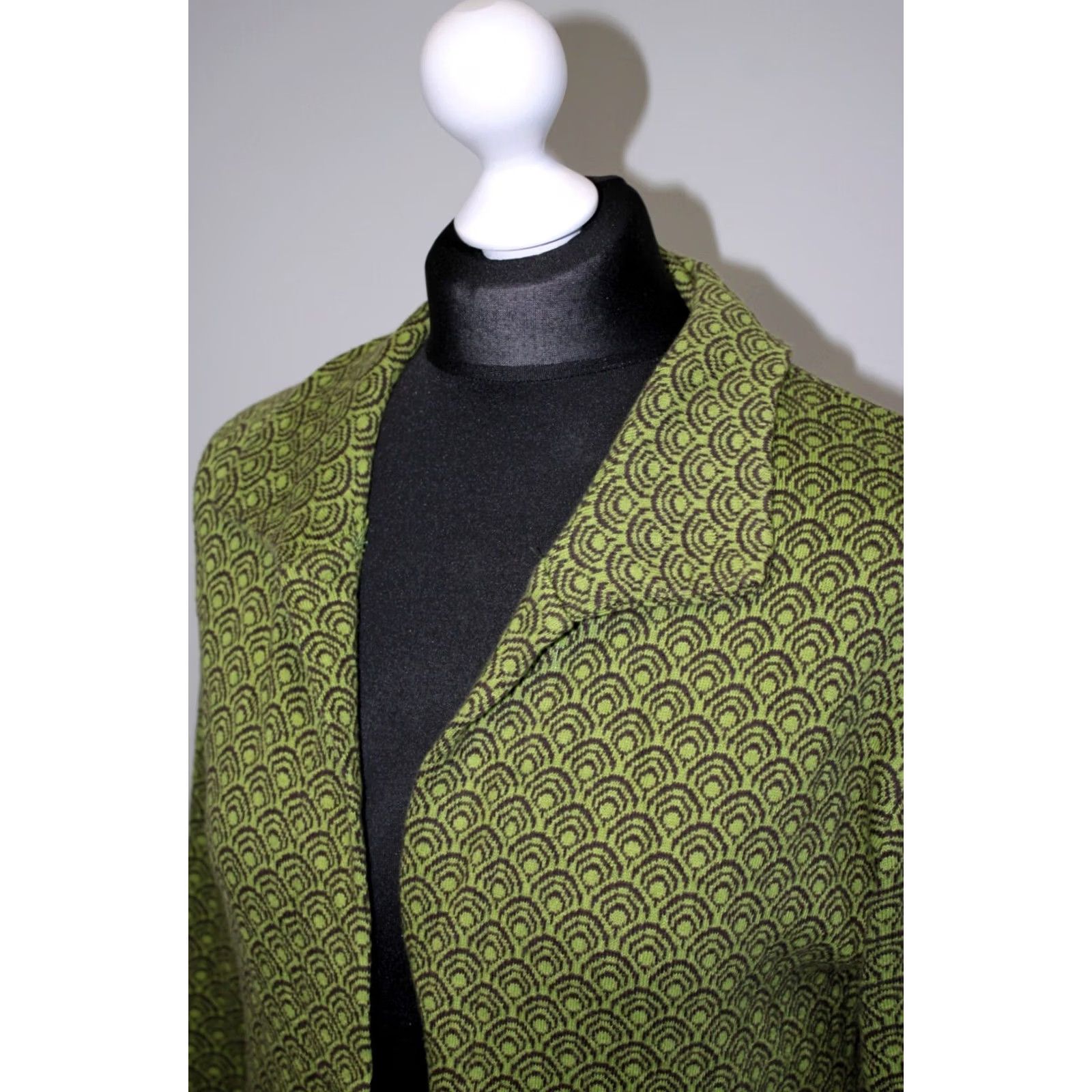 Vintage Avoca Anthology Cardigan Womens Green Long Jumper Size 2 Size XS / US 0-2 / IT 36-38 - 2 Thumbnail