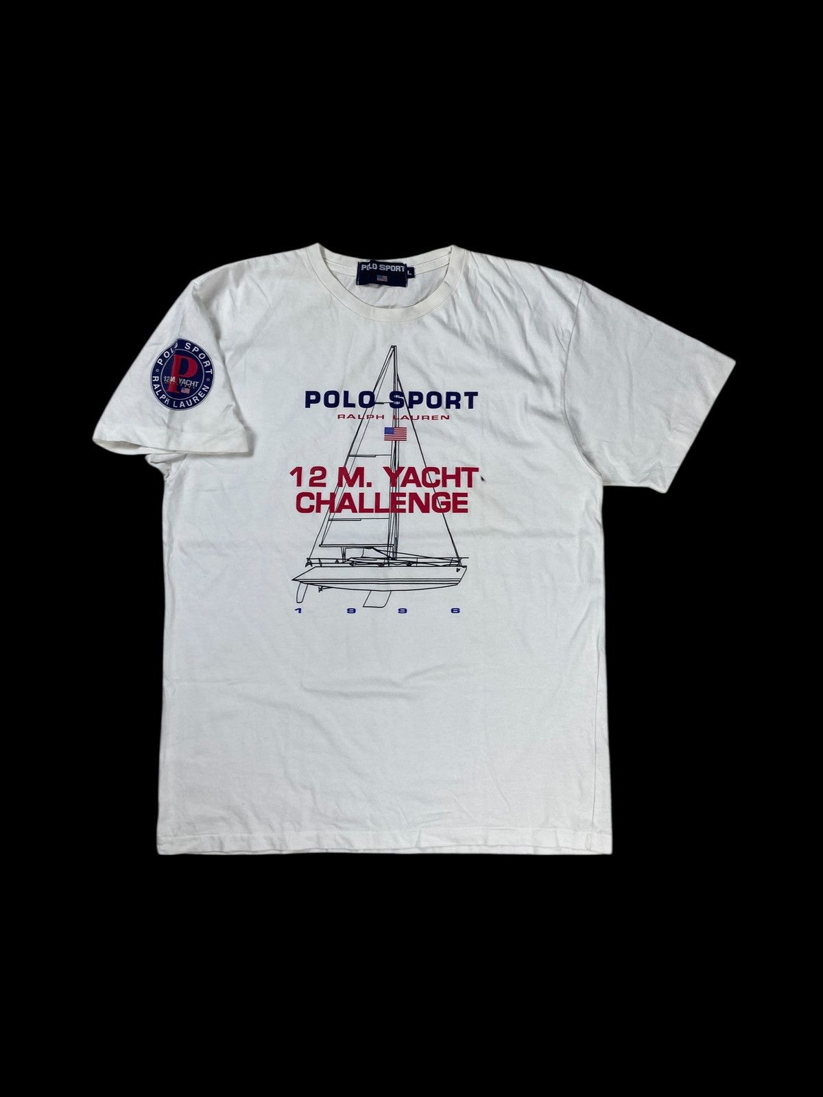 Polo Ralph Lauren Vintage Polo Sport 12M Yacht Tee Size US L / EU 52-54 / 3 - 1 Thumbnail