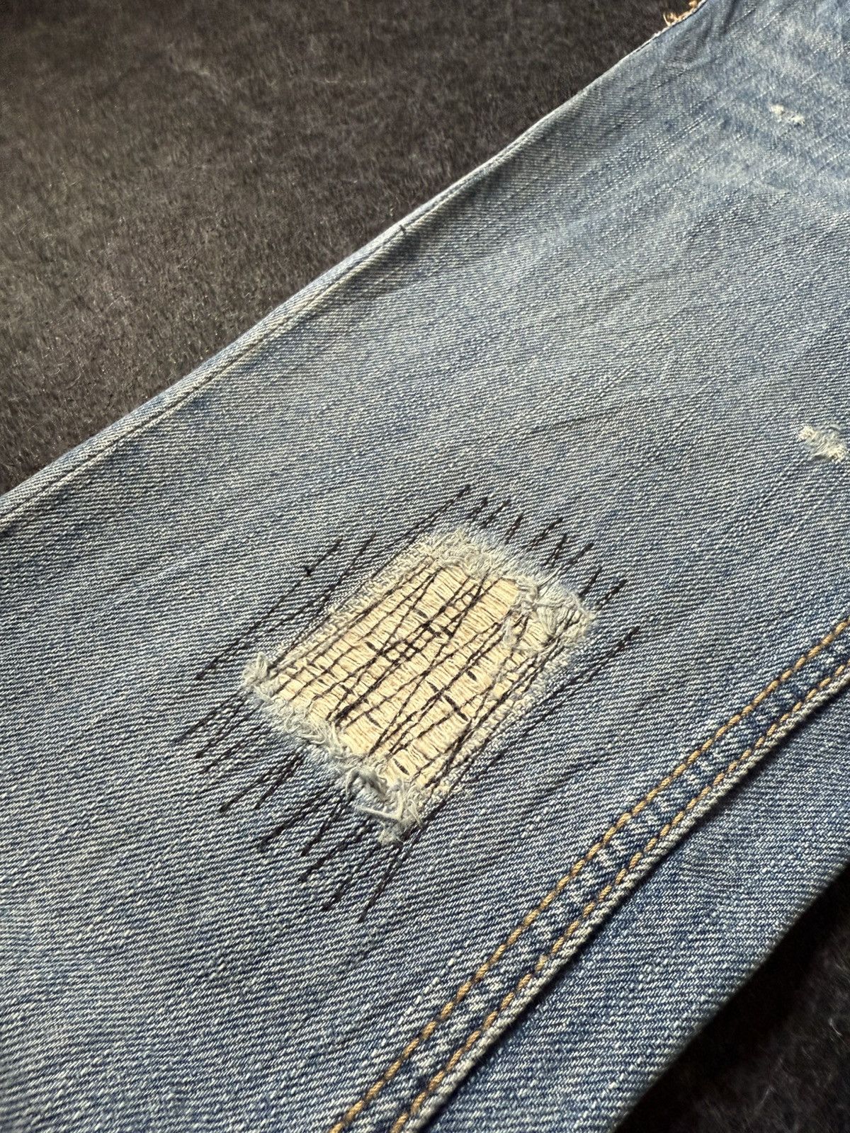 Hysteric Glamour × Japanese Brand Distressed Boro Studded Flare Jeans Japanese Brand Size US 28 / EU 44 - 11 Thumbnail