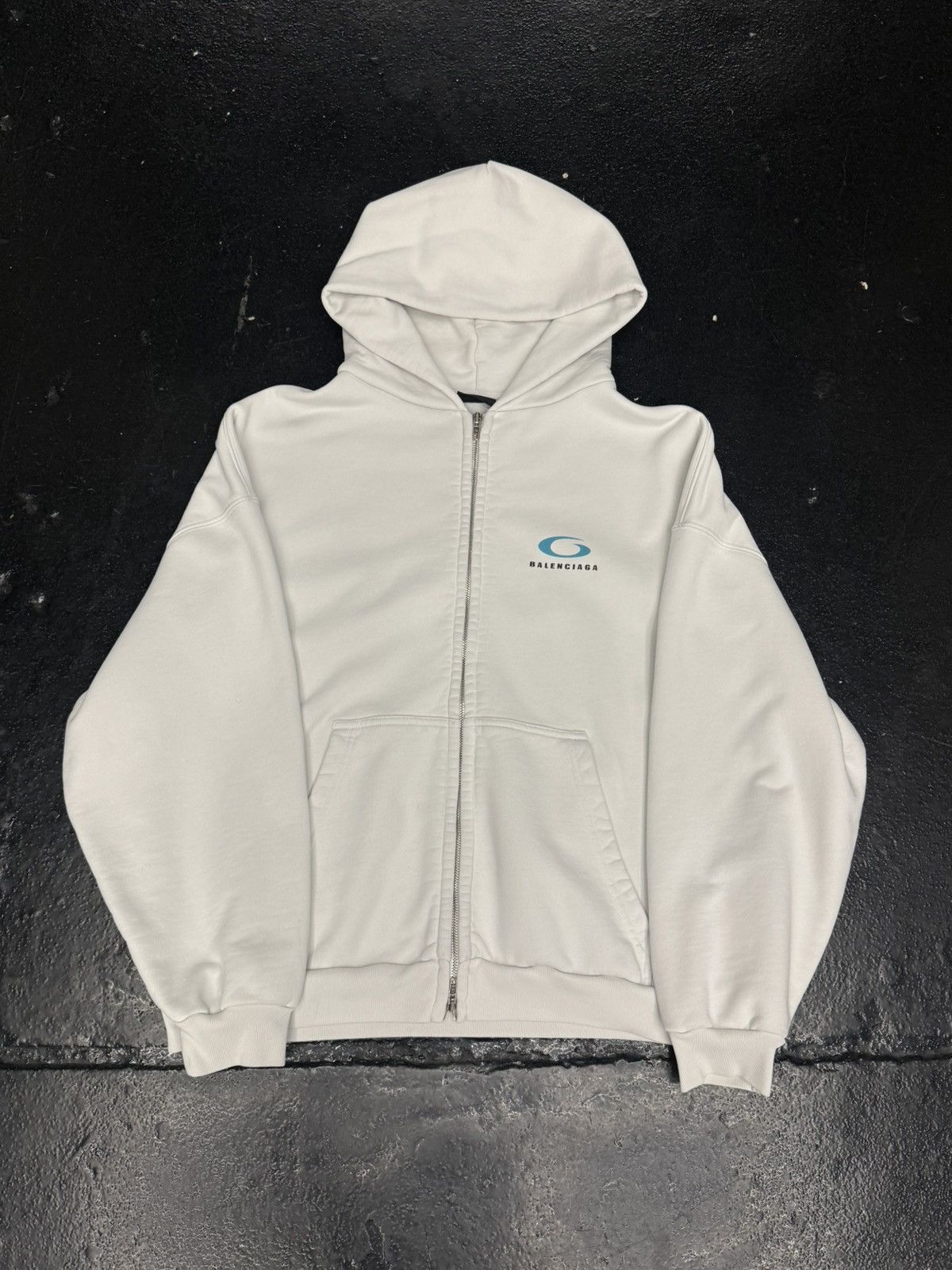Balenciaga Balenciaga Zip-Up Blue Logo Size US XL / EU 56 / 4 - 1 Thumbnail