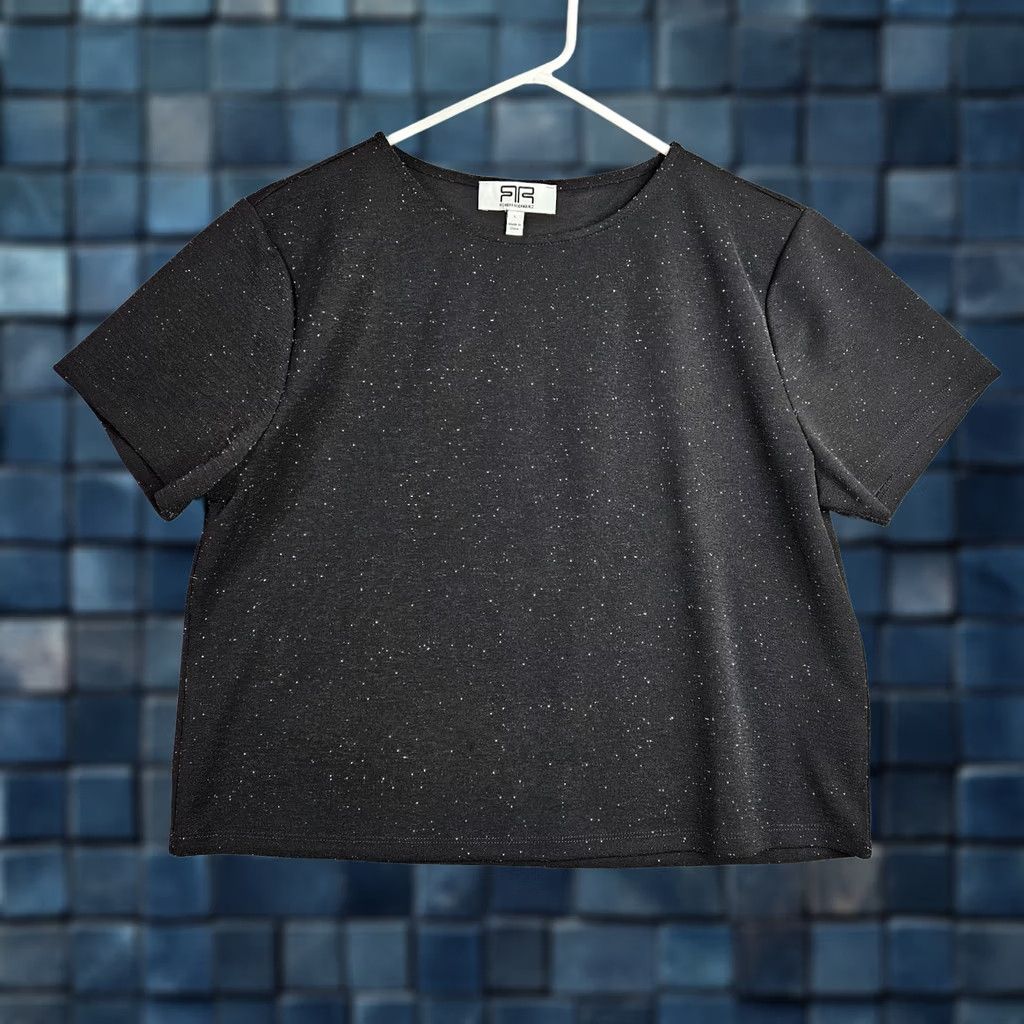 Robert Rodriguez Robert Rodriguez Black Short Sleeve Knit Top Womens Size L Size L / US 10 / IT 46 - 1 Thumbnail