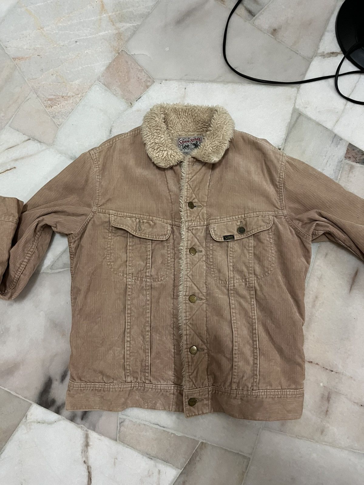 Lee LEE STORM RIDER SHERPA CORDUROY LIGHT BROWN JACKET Size US M / EU 48-50 / 2 - 18 Thumbnail