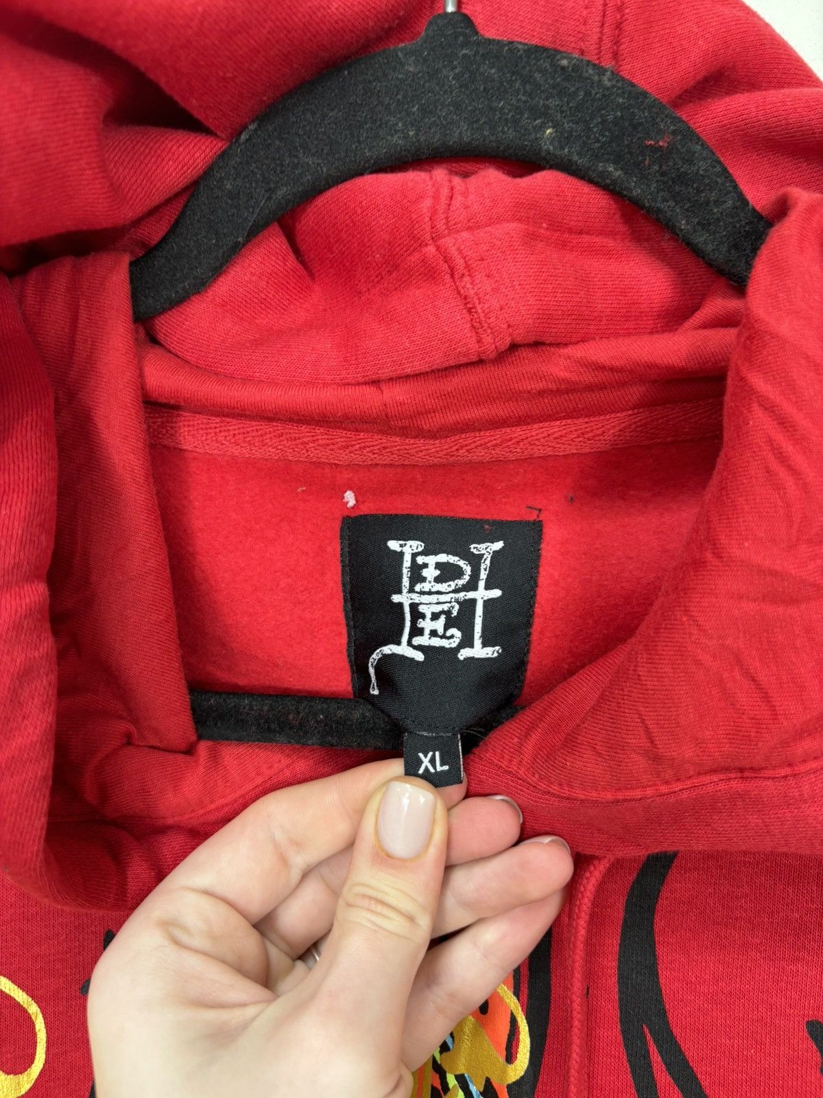 Ed Hardy Ed Hardy NEW Chinese Dragon Fire Tattoo Logo Y2K Red Hoodie Size US XL / EU 56 / 4 - 11 Thumbnail