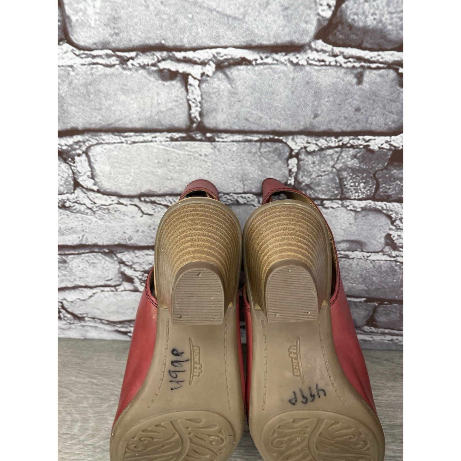 Other Earth Kristy Zip Up Peep Toe Red Leather Slingback Booties S Size US 8.5 / IT 38.5 - 15 Thumbnail