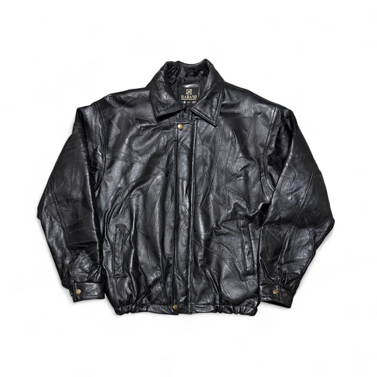 Haband 1990s Haband Patchwork Leather Jacket Size US L / EU 52-54 / 3 - 1 Thumbnail