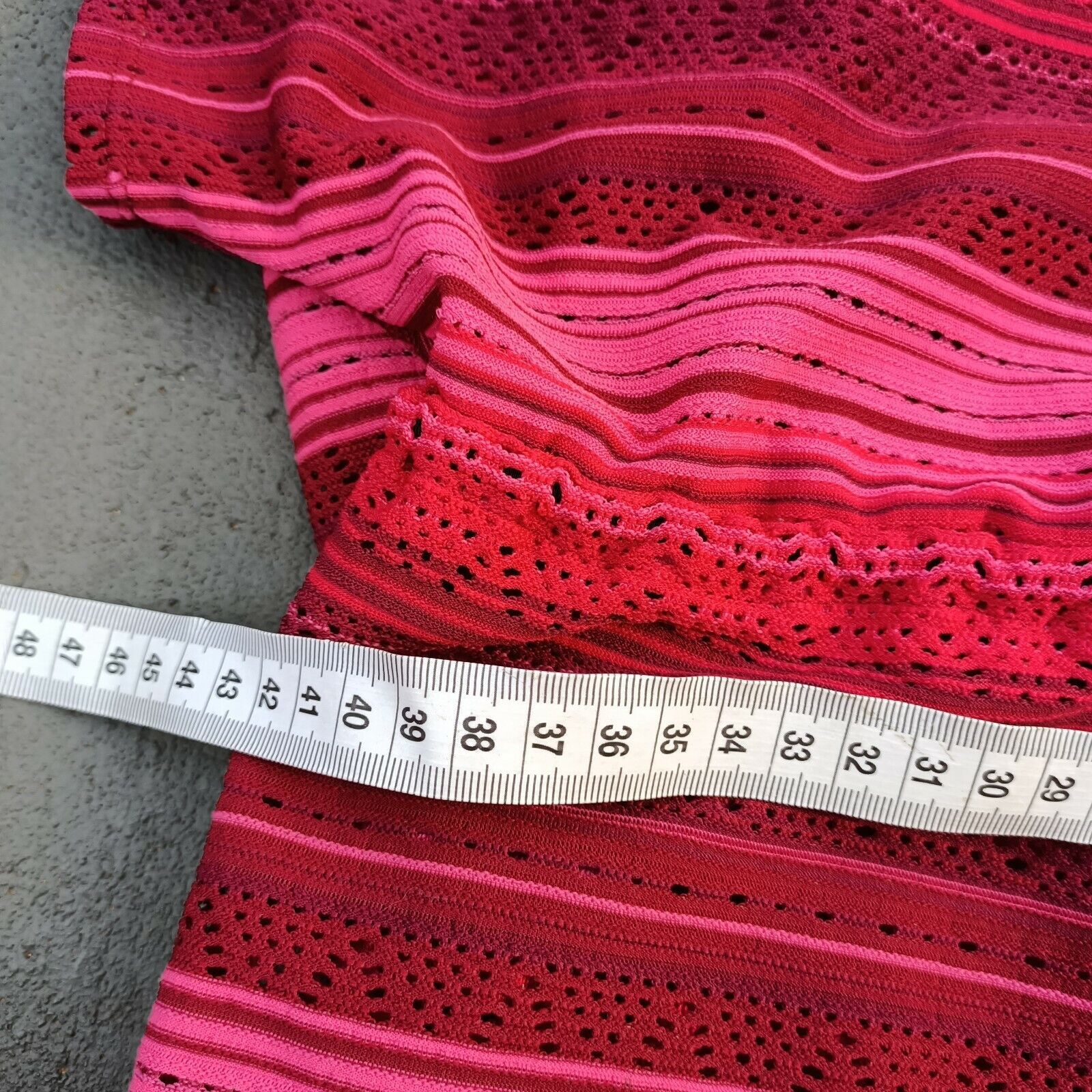 Mambo Mambo Y2K 2000s Dress Mini Short Sleeve Ombre Striped Mesh Size S / US 4 / IT 40 - 11 Thumbnail