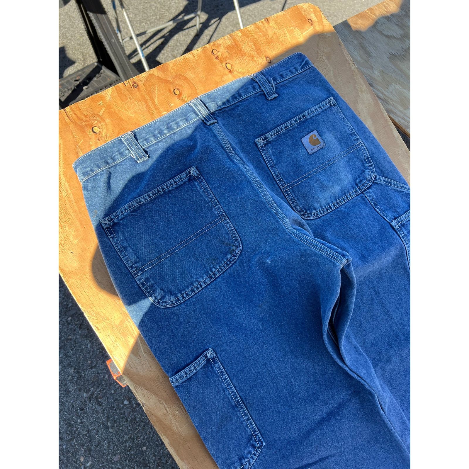 Carhartt Carhartt Jeans Mens 34x30 Blue Denim Carpenter Dungaree Fit Size US 34 / EU 50 - 9 Thumbnail