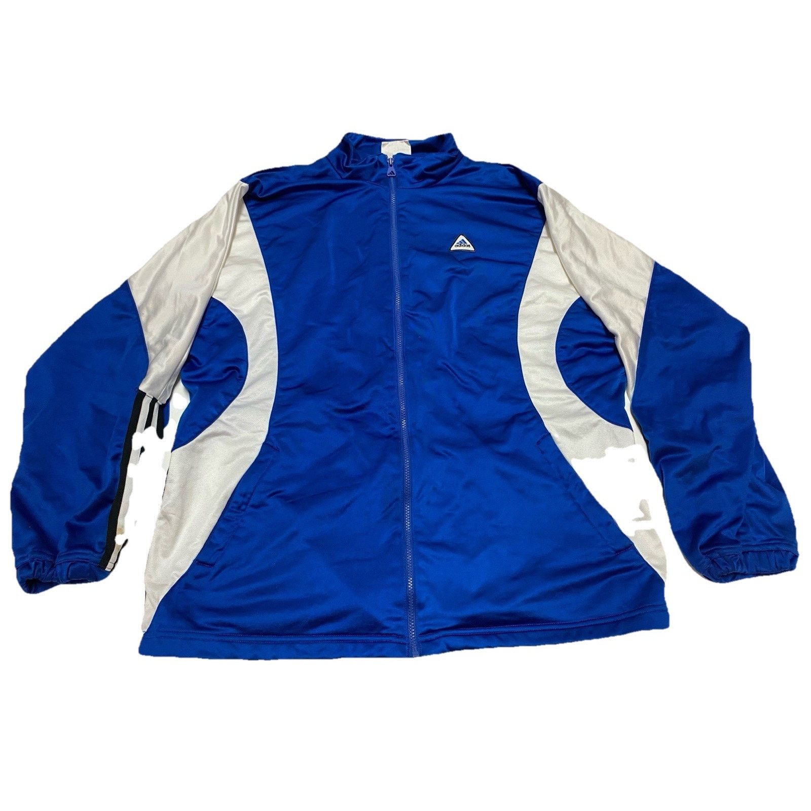 Adidas Vtg Adidas Blue White Full Zip Soccer Track Jacket Men's XL Size US XL / EU 56 / 4 - 1 Thumbnail