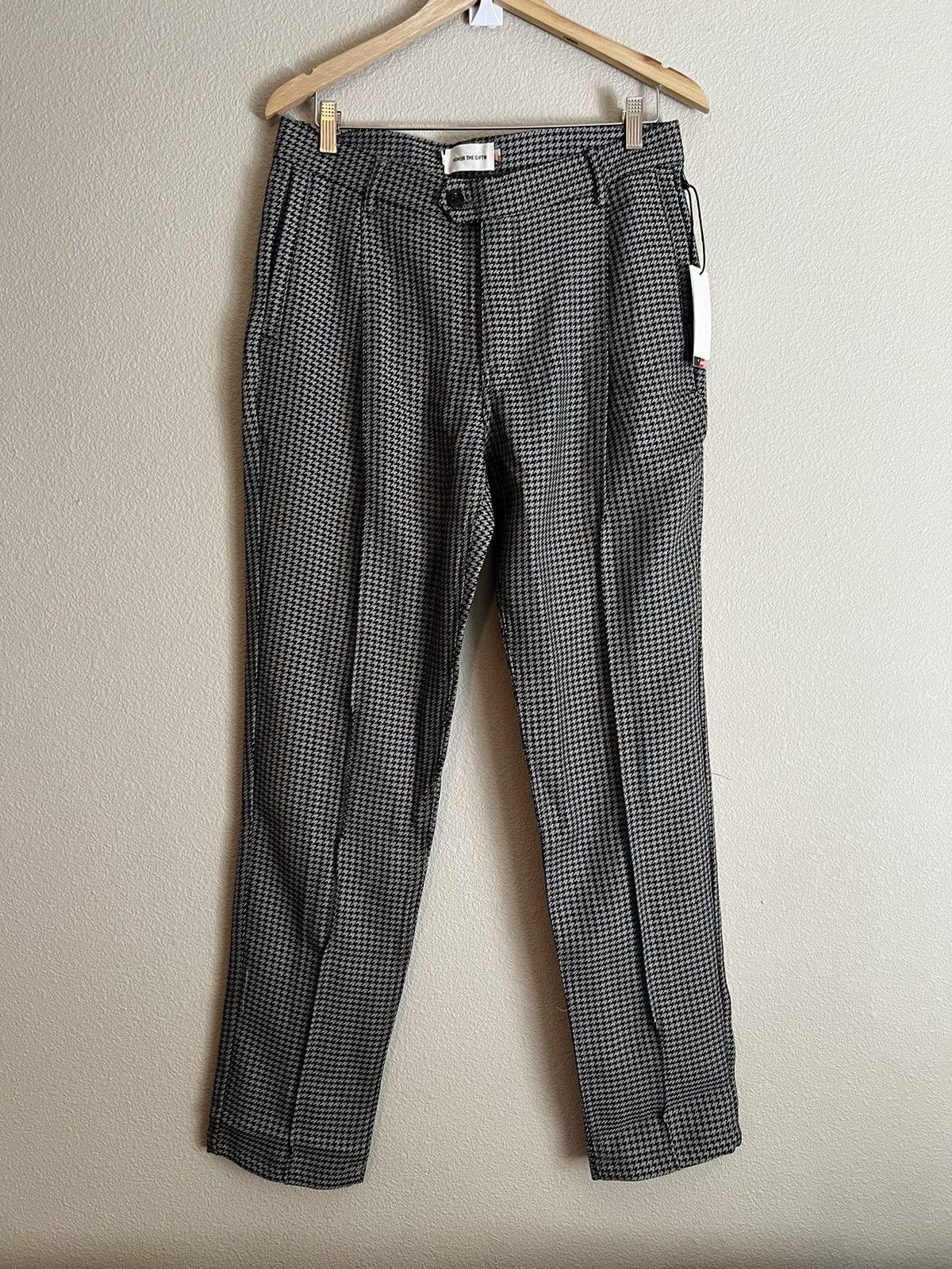 Honor the Gift Honor The Gift Houndstooth Pleated Trousers Size US 32 / EU 48 - 1 Thumbnail