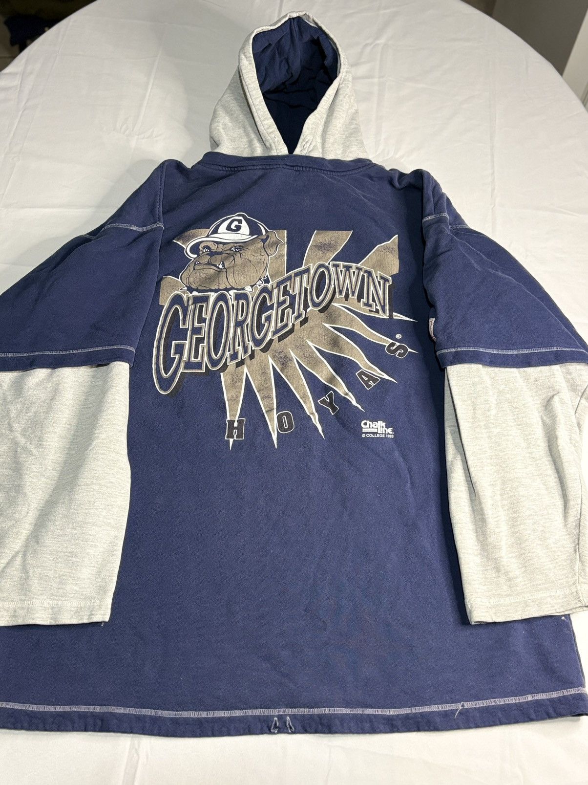 Chalk Line Vintage GeorgeTown College Hoyas 1993 Hoodie | $40 Size US XL / EU 56 / 4 - 1 Thumbnail