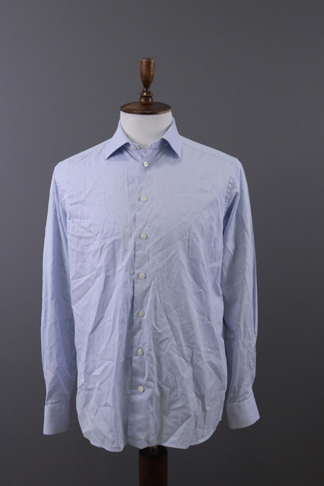 Eton Eton Contemporary Luxury Blue Down Dress Shirt Size 41 / 16 Size US M / EU 48-50 / 2 - 1 Thumbnail