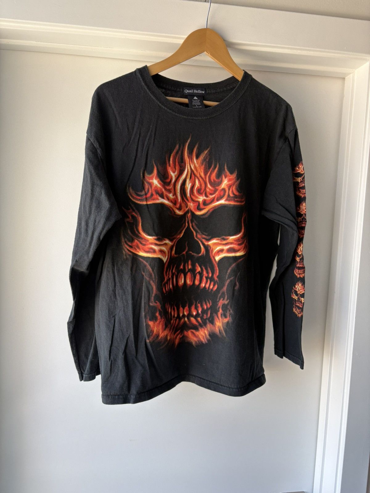 Vintage Vintage Y2K Skull Flame Shirt Size US L / EU 52-54 / 3 - 1 Thumbnail